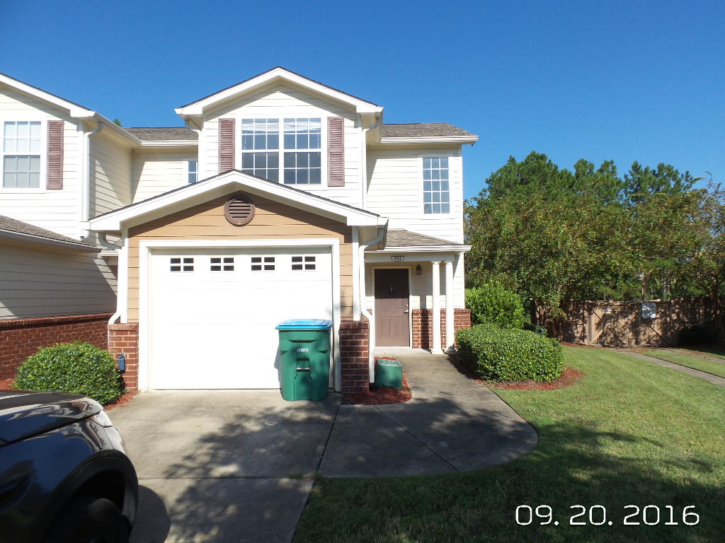 Available 09/29/2017....2/2.5 town home in Eagles Landing Town home Community allows easy access to bases, beaches and shopping. 2 master suites upstairs with the living, dining, and kitchen down stairs. Newer paint throughout. Laundry and 1/2 bath downstairs. Foyer area and 1 car garage. Back door opens to overlook an open back patio for grilling and entertaining. Community pool area and play ground area. No inside smoking. Sorry no pets allowed. New pictures coming soon. Pictures are of like unit.