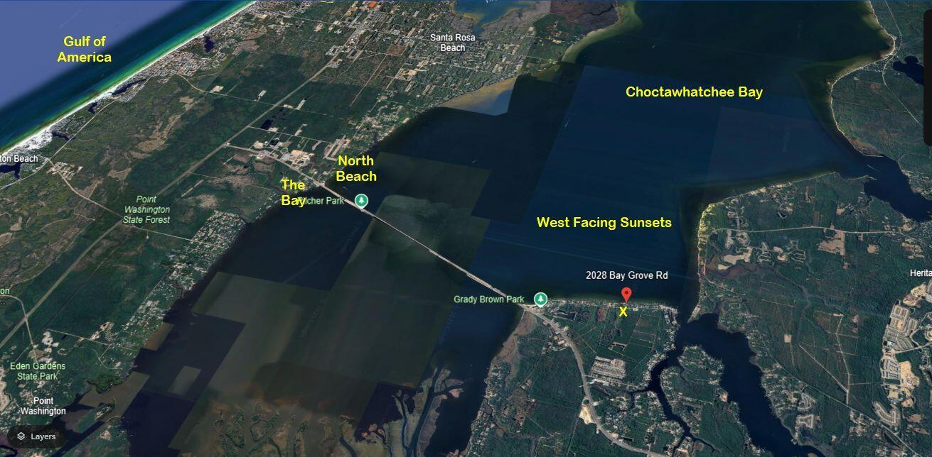 Stunning .602 Acre Bay Front Lot.  Heavily wooded with mature magnolias, pines and oak.  Western facing for incredible sunsets. 

Strategically located between two larger lots with new, larger homes recently built on each of those lots.

Just over the bridge from South Walton allowing easy access to 30A amenities and boat to nearby The Bay Restaurant and North Beach Social to dine and imbibe.