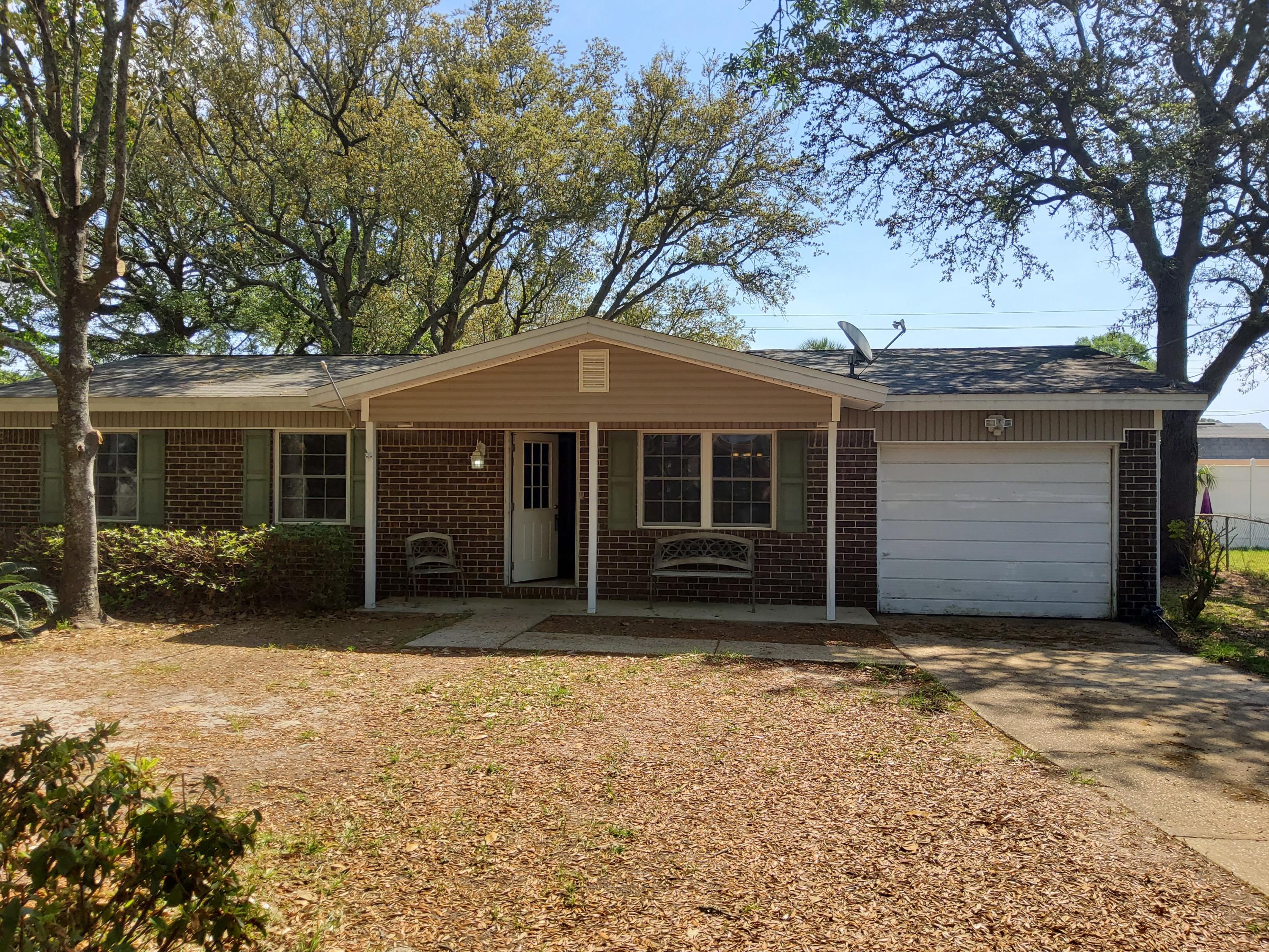Charming 3 bedroom, 2 bath starter home in Shalimar with  yard.  Kitchen has updated cabinetry with Silestone quartz counter tops.  The large bonus room is perfect for media room or playroom.  Fenced in yard with ample shade and storage shed.  Dishwasher and washer 2020, Water heater 2019, HVAC 2013, & Roof 2007.  Home will have copper wiring by May 10, 2021.  Home offered 'As-Is'.  Convenient to dining, beaches, shopping, schools, Eglin, & Hurlburt Field.  Buyer to verify all dimensions.