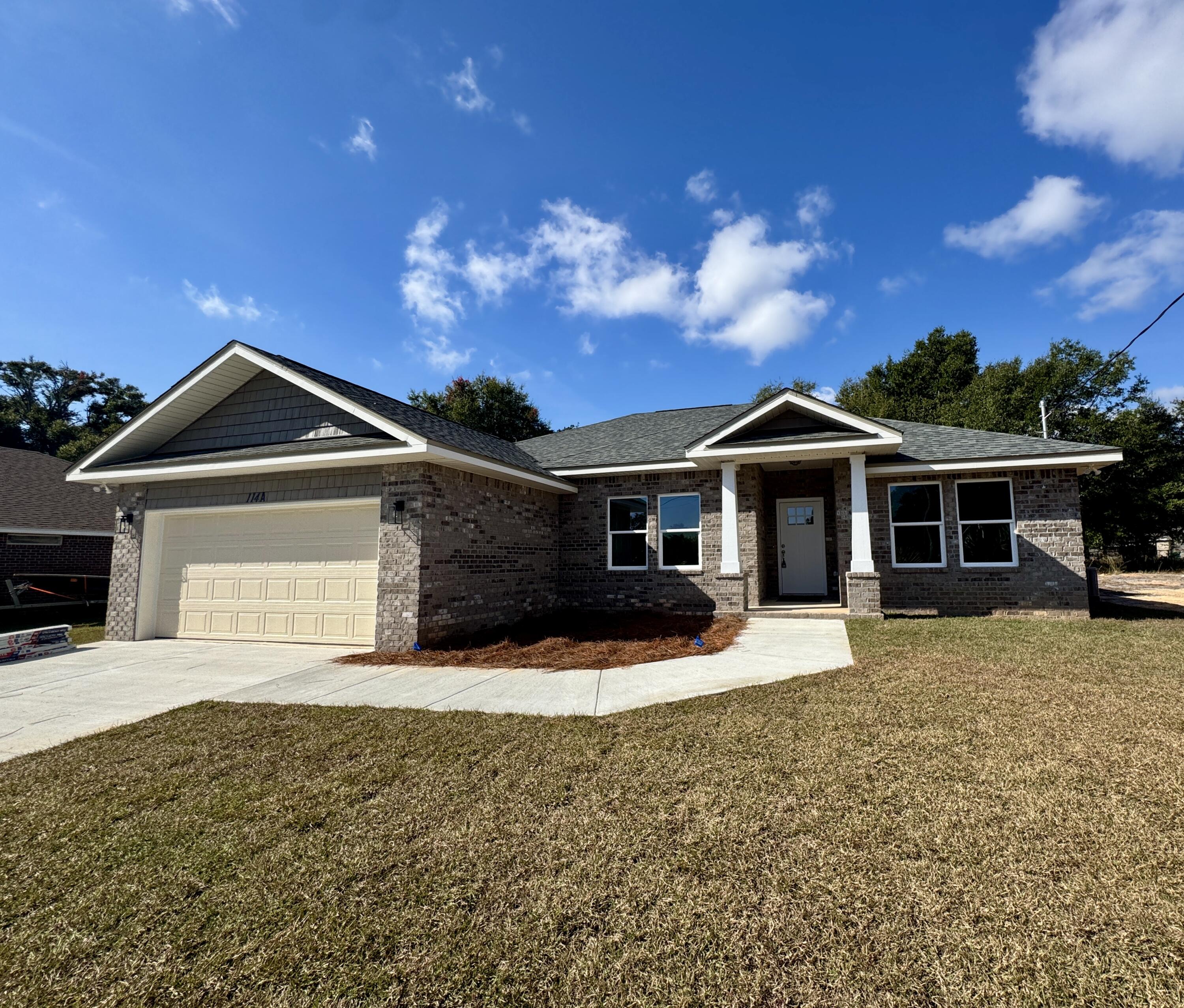 READY NOW -- THE PERFECT PLACE TO START YOUR NEXT CHAPTER!

Welcome home to this brand-new, all-brick cottage designed with modern families in mind. With NO HOA, NO CARPET, and LOW INSURANCE, you'll enjoy comfort, simplicity, and peace of mind from day one. Plus, the seller is offering up to $10K toward closing costs or rate buydowns--making this home even more accessible for your family.

Step inside to a bright, open layout where everyone can gather. The heart of the home--the kitchen--features stunning quartz countertops, classic white shaker cabinets, and a large contrasting island perfect for homework time, casual meals, or entertaining. With stainless steel Whirlpool appliances, soft-close drawers, stylish lighting, and a spacious walk-in pantry, it's built for everyday living and special moments alike. 
The living room flows seamlessly from the kitchen, creating a welcoming space for family time. Thoughtful details like crown molding, recessed ceilings, and LED lighting add warmth, while French doors open to a covered back patio--ideal for weekend barbecues, kids playing outside, or relaxing evenings together.
The private primary suite offers a peaceful retreat for parents, complete with tray ceilings, elegant finishes, and a spa-like bathroom featuring dual sinks, quartz counters, and a beautifully tiled walk-in shower. A large, customized walk-in closet keeps everything organized.
Throughout the home, you'll find durable, family-friendly luxury vinyl plank flooring--no carpet means easy cleaning for busy households. Bathrooms feature stylish tile, and every room is equipped with ceiling fans and natural light.
Outside, there's plenty of room for kids and pets to play safely in the spacious, fenced backyard. The covered patio extends your living space outdoors, while the welcoming front yard with Sabal palms adds curb appeal you'll love coming home to.
Additional family-friendly features include:

~4th BR/Office space--perfect for remote work or study
~Ample storage throughout, including a large laundry area with cabinets and walk-in kitchen pantry.
~Double-car garage and extra-wide driveway for multiple vehicles
~Energy-efficient Low-E windows and modern HVAC for lower utility costs
~Hurricane impact windows and reinforced garage door for added safety

Built by a trusted local builder and backed by a one-year warranty, this home offers both quality and confidence.
Conveniently located just a short drive to beaches, shopping, dining, and nearby bases, it's perfectly situated for both work and play.
If you've been searching for a move-in-ready home where your family can grow, gather, and make lasting memories--this is it.

Schedule your tour today and see why this home feels just right.