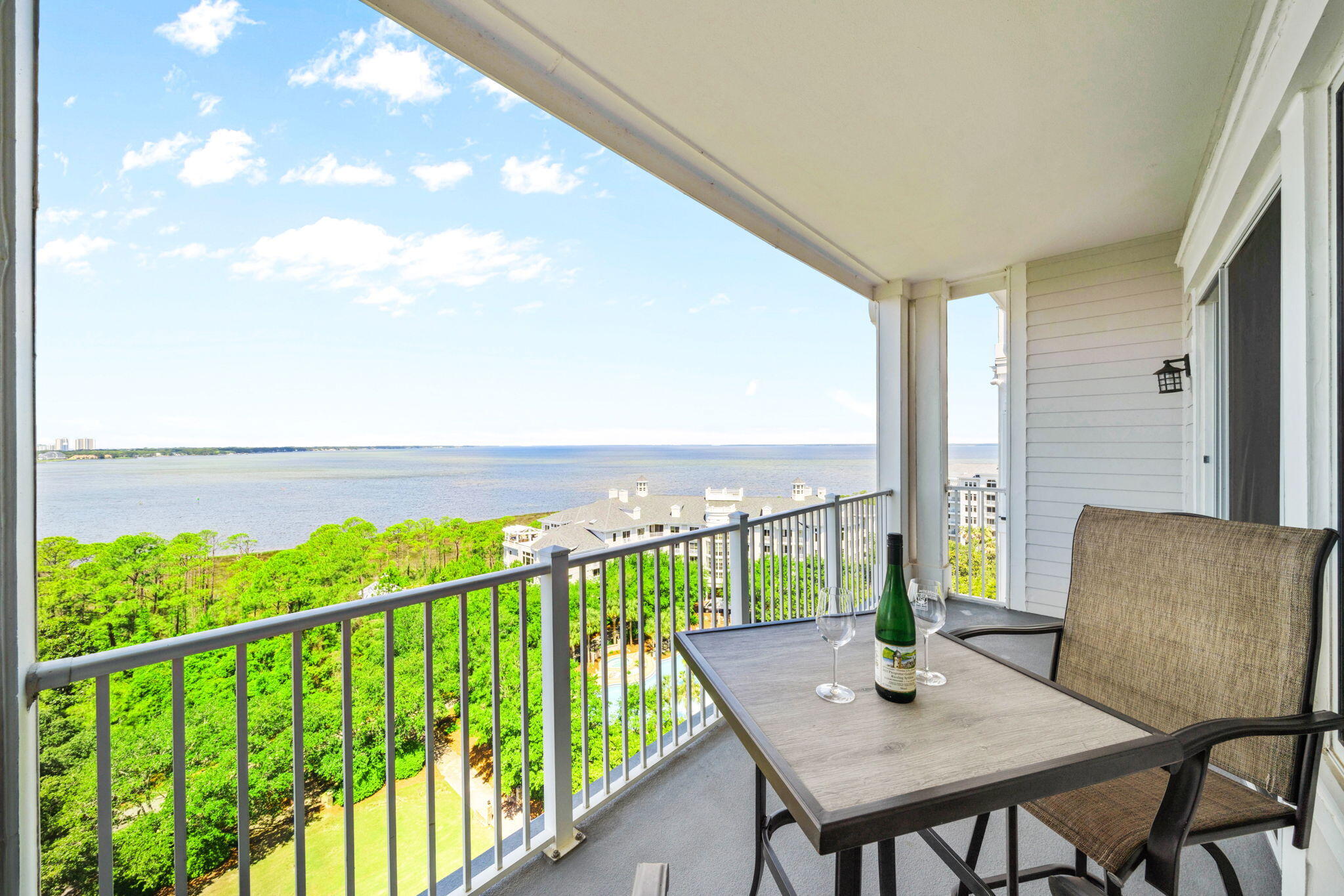 Unrivaled Marina & Bay Views - Priced to Sell!  Welcome to Penthouse 2910, perched on the 11th floor of The Grand at one of the highest elevations in Sandestin. This exquisite residence offers breathtaking panoramic views of the marina and Choctawhatchee Bay -a true showstopper from sunrise to sunset.  This 3-bed/3-bath penthouse blends contemporary elegance with warm wood accents, tray ceilings, designer flooring, and custom lighting throughout. The expansive open-concept layout seamlessly connects the living, dining, and kitchen areas — all oriented to maximize your view of the water. Enjoy over 1,761 square feet of luxurious living space, a private garage parking space, and a dedicated storage unit. The gourmet kitchen features stainless steel appliances and a full utility closet with washer/dryer. Offered fully furnished with beautiful, traditional decor, this turn-key opportunity is a rare find in The Grand. Come experience the best of coastal living with front-row views of the bay and marina lifestyle.  Experience the Best of Sandestin Golf and Beach Resort Spanning 2,400 acres from the beach to the bay, Sandestin Golf and Beach Resort offers a truly elevated coastal lifestyle. With over seven miles of pristine shoreline, four championship golf courses, 15 top-tier tennis courts, a 226-slip marina, a state-of-the-art fitness center, luxurious spa, and dining experiences by celebrity chefs, this resort is designed for both relaxation and recreation.  At the heart of the community is the vibrant Village of Baytowne Wharf  a charming pedestrian village filled with boutique shopping, waterfront dining, and year-round entertainment. Within the resort gates, residents enjoy a seamless, golf-cart-friendly lifestyle. Miles of scenic paths wind through live oak groves, alongside tranquil lagoons, sparkling lakes, and beautifully manicured fairways,  and of course the stunning white sand beaches connecting every corner of this coastal paradise.  Come see what Sandestin has to offer.