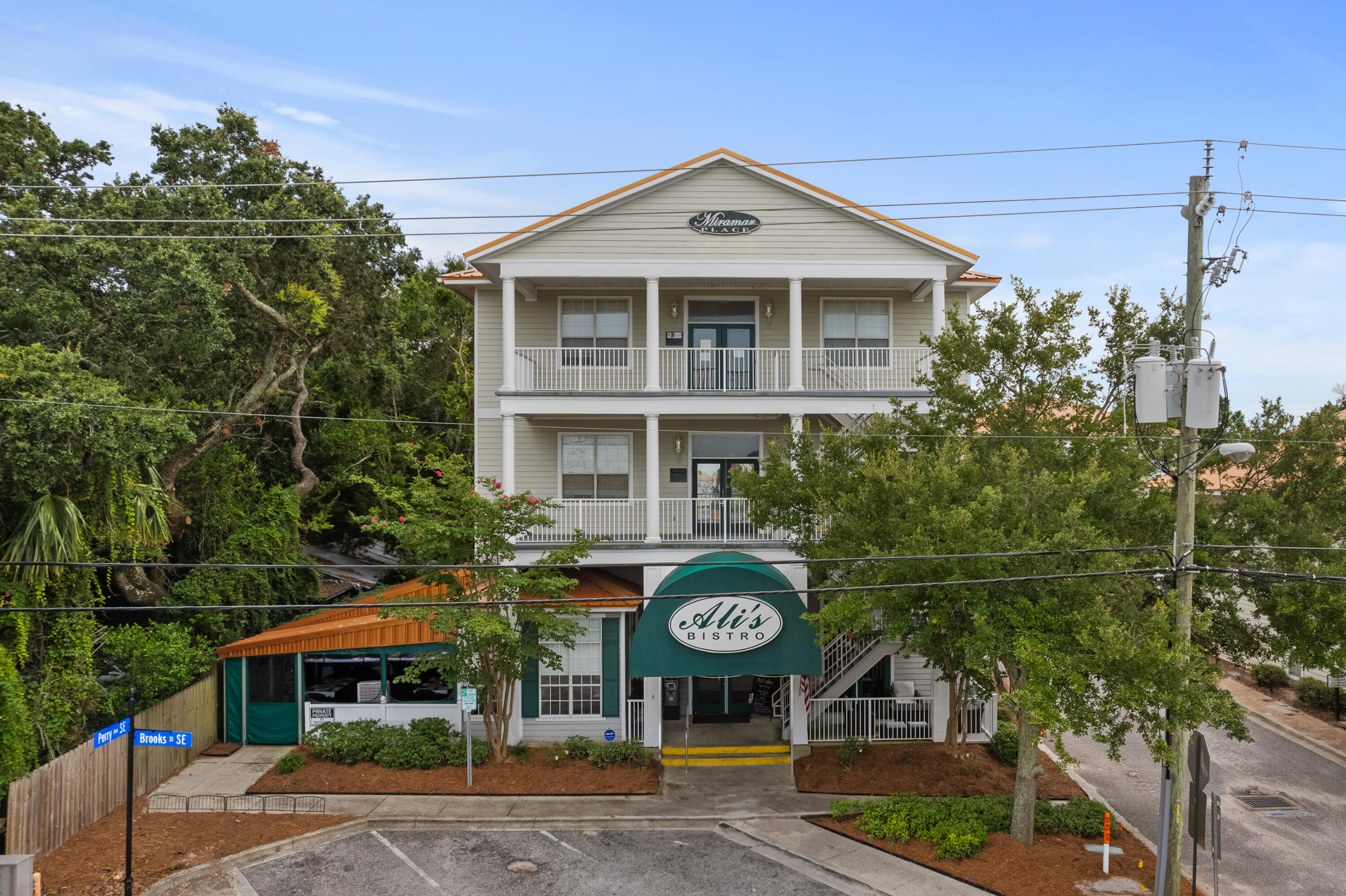 New to market in the bustling downtown of Ft. Walton Beach, is a rare executive office suite in the popular Miramar Place development. Located above the famous Ali's Bistro, this third floor 1,700sf office space has dedicated parking and elevator access. It is within walking distance to the The Landing, Wood Foot Brewing, The Boardroom, and multiple fitness establishments such as Rise N Ride, Hot Yoga OM and Hardbody Fitness.

The five offices and conference room all have windows with one of the offices and the conference room having access to private balconies. Staff may also enjoy the break room and en-suite restroom. There are two additional restrooms in the shared entryway. This suite is perfect for a number of professional uses. The office furniture is available to use for a nominal monthly fee. Be a part of Downtown Ft. Walton Beach today!