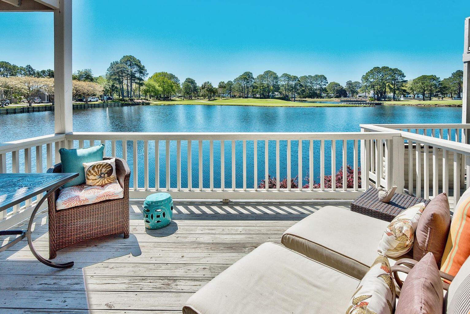 BEAUTIFULY FURNISHED with Golf Cart at additional cost! Available for a 6 month lease. Located on the 1st floor of Harbour Point. This condo has a large patio with beautiful lake and Golf Course views. Come see what all a Resort Community has to offer. Amenities available with the lease of this home (for a one-time, $150 administrative fee per lease term) are daily kayak, bike and boogie board rentals, daily tennis court time, fitness club access (with spa and steam rooms), access to the resorts four pools, and discounts on golf and beach set-ups. This is in addition to any amenities specific to this property's neighborhood and is an exclusive offering with this listing.