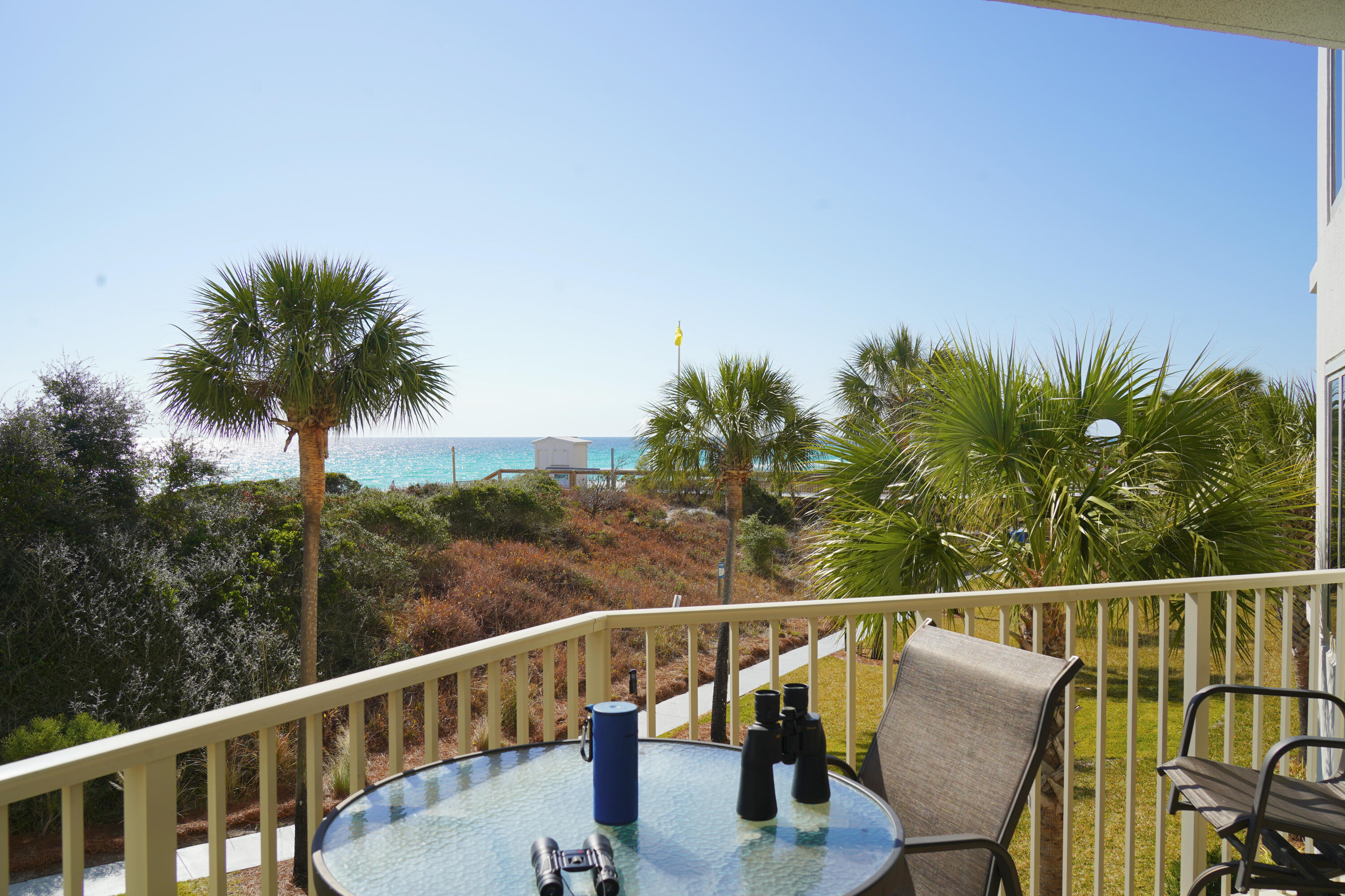 Experience coastal living at its finest with this gulf-front 2-bedroom, 2-bathroom condo located on the highly desirable second floor of Beach Manor located on the TOPS'L Resort which is between Destin and Santa Rosa Beach. If you looking for same level parking, no stairs, no elevators necessary and convenience of walking your pets to the dog walk area than this is for you! This true beachfront property offers beautiful serene Gulf views and the rare convenience of garage-level access without using an elevator--ideal for those who prefer easy stair access while still enjoying an elevated perspective of the shoreline.  Wind down in the evenings watching vibrant sunsets glow over the Gulf waters.  The condo is fully furnished and move-in ready, with spacious bedrooms designed for comfort, making it easy to settle in and start enjoying the coastal lifestyle right away.
Beach Manor provides excellent amenities for owners and guests, including a pool, sauna, steam room, and exercise room, all thoughtfully designed for everyday convenience. This property offers the perfect balance of tranquility and resort living. Whether you are seeking a second home, an investment property, or a gulf-front permanent residence for full-time living, this condo is an exceptional opportunity.
Master Association dues are $285 per quarter.