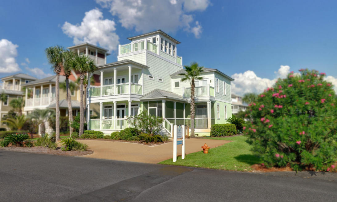This beachside home affords Gulf views from the second and third floor and is situated just steps to the beach on the 'quiet side' of Seagrove Beach close to Eastern Lake, Deer Lake State Park, Seaside and all the wonderful shops, restaurants and entertainment that make living along 30A so enjoyable. Dunes Estate consists of just 12 sites and features a community pool and tennis court. Recently painted inside and out, this beautifully furnished home boasts a light, open plan with soothing coastal colors, new warm hardwood floors downstairs, new carpeting in the bedrooms,and new doors and windows on the top floor. The first level features a generous living room and dining area to accommodate family gatherings and a guest room with private bath. The kitchen features custom cabinetry, stainless steel appliances and a large breakfast bar convenient to the dining area. Upstairs, the large Master suite with luxurious bath and second guest room open onto private balconies for enjoying cool gulf breezes. The third guest room and bath is also on this level. The top floor offers a bonus room with walls of glass and a private deck...perfect for enjoying a view of the gulf and sunsets. The oversized driveway of this low maintenance home will accommodate your guests parking needs. This home is offered fully furnished with a history of strong rental income. Most recent rental projection is $73,800.