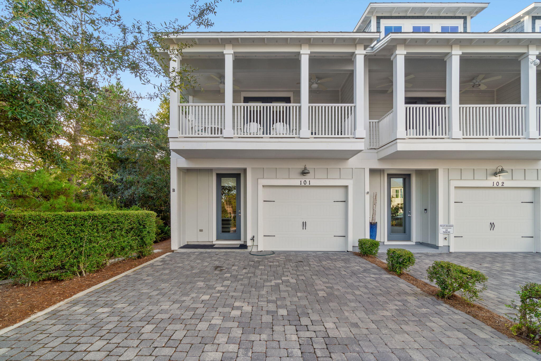 Nestled in Seagrove, this gorgeous three bedroom townhome enjoys an incredible location near brand new shops & restaurants. Built in 2017, 30A Townhomes B101 is just a short walk over to the newly-completed Greenway Station & Lodge 30A Hotel which should provide incredible new experiences. B101 has a luxurious community pool & one of the best beach accesses on 30A in reach.  This property comes fully-furnished including the golf cart in the garage which makes getting to the beach a breeze. Tastefully-designed, this townhome offers a wonderful layout with fresh interior fittings. The primary bedroom is located on the first floor. On the second floor, you have two guest bedrooms & a full bathroom. The main living, kitchen & dining areas are on the second floor in addition to a large covered porch. With the community pool easily in reach, you can spend the day there or go back & forth to one of the most unique beach accesses on 30A. Just a short distance away, this particular beach access borders Eastern Lake, one of 30A's popular coastal dune lakes. In this setting, beachgoers can often see a view of Eastern Lake pouring into the Gulf. Located in the heart of the east end of 30A, you have Rosemary Beach to the east & Seaside to the west. So the absolute best shops & restaurants that east 30A has to offer are in close proximity. With the rental projection at $79,217 for 2023, this townhome is set up perfectly to become another successful investment property on 30A.