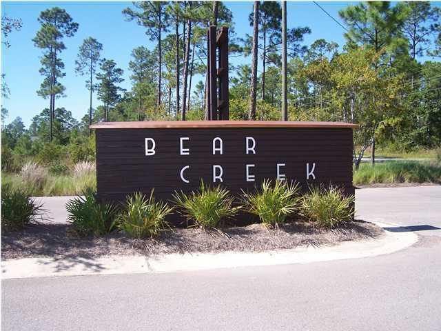 Great opportunity to own a large homesite only minutes from the world's most beautiful beaches and the bay! Bear Creek is located South of Hwy 20 and convenient to area waterways, Scenic Hwy 30A, Elgin AFB, Pier Park, Destin and major commerical airports. No Build Out Time!!
Bear Creek neighborhood Amenities includes swimming pool ,tennis courts, basketball court,excerise area clubhouse etc.
Buyer to verify all data and dimensions.