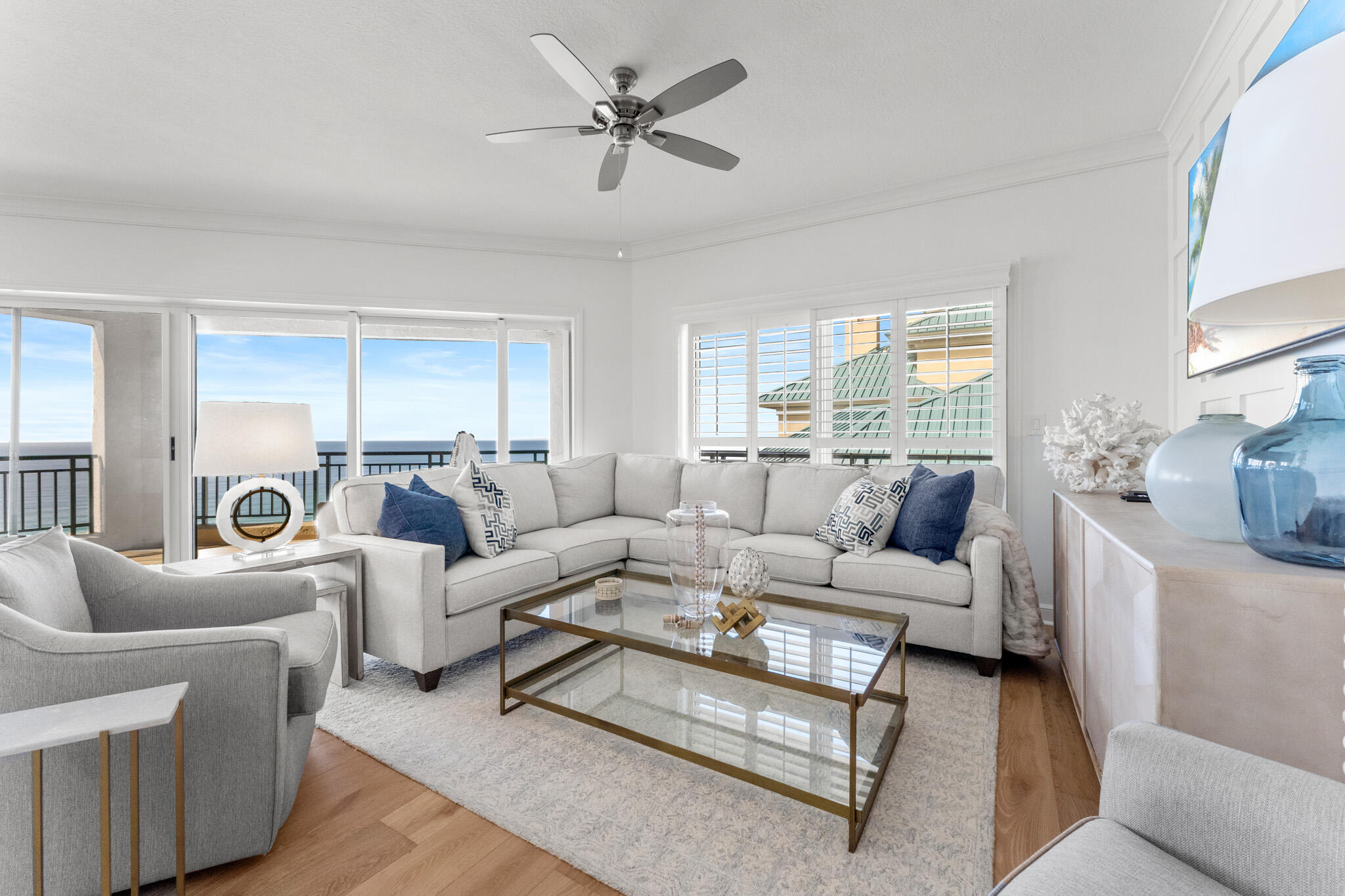 Beautiful, complete renovation of this spacious 1,863 square foot Beachfront condominium offering breathtaking panoramic views of the Gulf of Mexico. No expense spared by the owner on this stunning remodel which includes all New Flooring, Cabinets, Countertops, Lighting, Appliances, Plumbing & Electrical. The kitchen features top of the line appliances including a Fisher & Paykel Professional Freestanding Range with Induction Cooktop, Built In 42' Refrigerator, an Asko Dishwasher.  After an amazing day at the beach, unwind in the living area by watching the 75' Samsung TV or enjoy relaxing in the luxurious master bath free standing soaking tub.  There is ample storage and optimum efficiency with the Artisan Built Custom Closets. Located within the highly sought-after Southwinds I Building, This Condominium is sold completely furnished, move in ready !