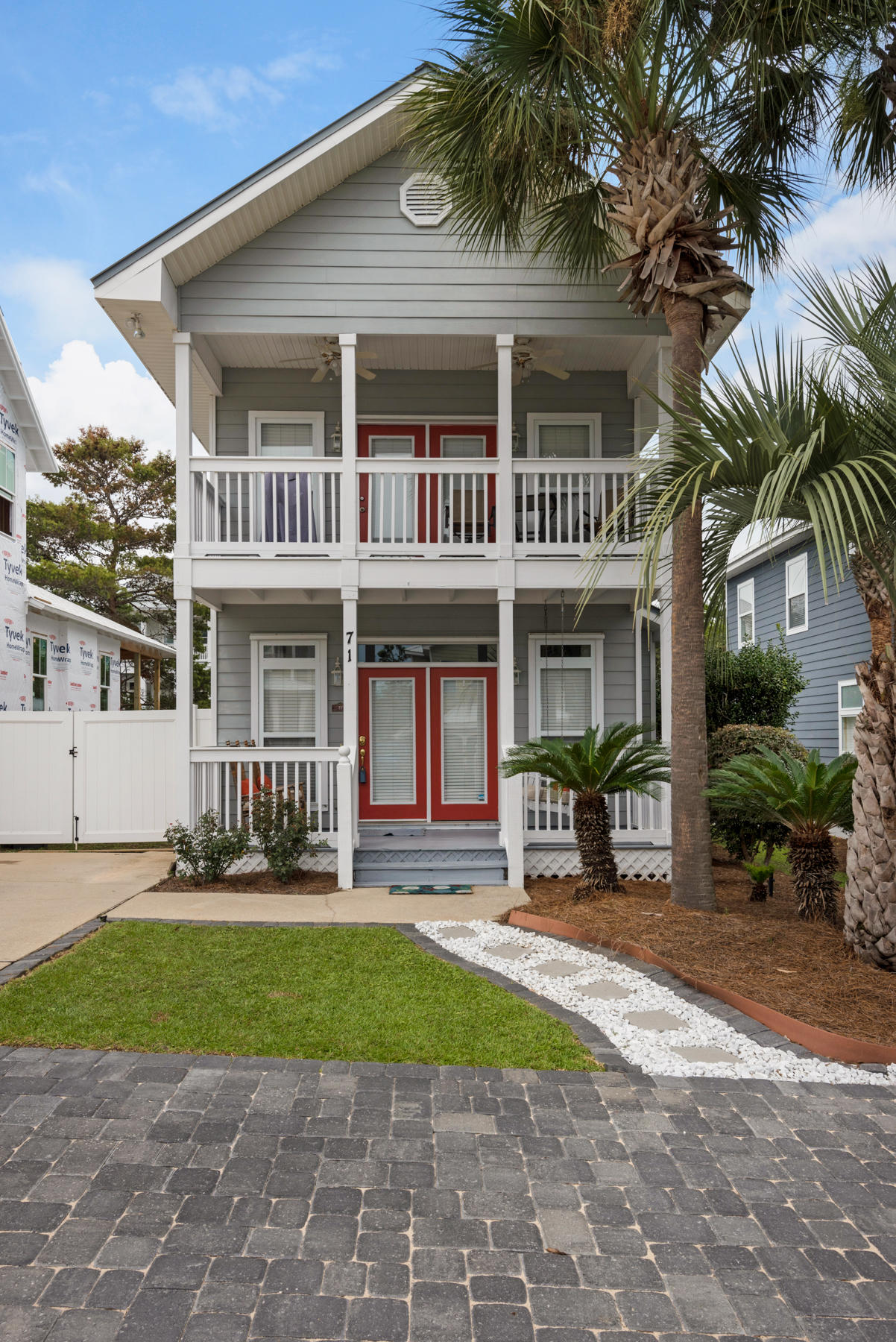 Live the carefree 30A lifestyle in this central location in Blue Mountain Beach on Scenic Hwy 30A, less than a mile to public beach access. Ventana Dunes is a charming cottage community with a community pool and no-thru traffic with only one inlet/outlet. Just a short walk or bike ride to 30A's eateries, live music and beaches yet tucked away, Ventana Dunes is equally great for full-time living or a vacation rental. This 4-bedroom, 3-story Florida cottage has definite curb appeal with an inviting front porch, fresh landscaping, and summer-hue accents. There's plenty of outdoor space to enjoy salty breezes including an entertaining deck, 2 porches, and a fenced-in backyard. The interior draws its inspiration from the sand and sea with an open floor plan. The 4th bedroom is a 3rd-floor loft area that could be an office. The home also includes a 10x10 storage shed, sprinkler system, extra parking, electric fireplace, and security system. Just a short walk or bike ride to 30A's eateries, live music, and beaches yet tucked away, this Ventana Dunes cottage is equally great for full-time living or a vacation rental. Buyer to verify all dimensions and written information.