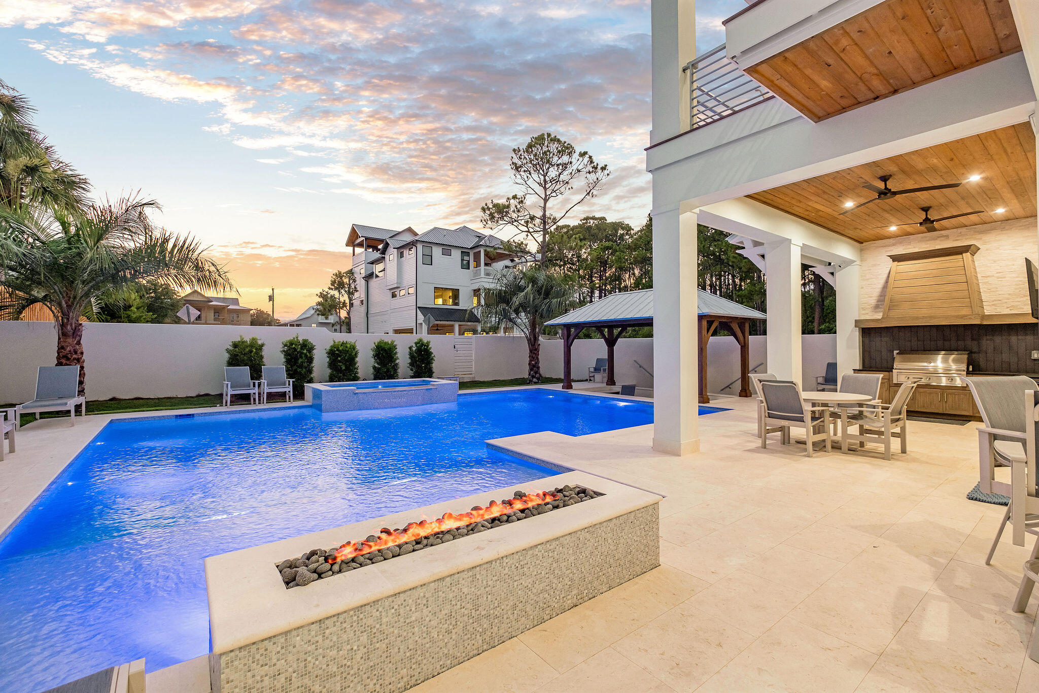 Primely positioned and beautifully designed, this impressive beachside new construction features one of the largest private pools ever built in Seagrove Beach situated just moments from the charming Seaside town square as well as the expansive shopping and dining along scenic Highway 30A. 

67 Montigo Ave seamlessly blends coastal charm with modern luxury characterized by it's masterful architectural design and solid construction completed by renowned developer Ben Giles, this exquisite home promises a lifestyle of sunlit days and peaceful evenings capturing exceptional western sunset vistas from the impressive top floor rooftop deck! +$300,000 in projected gross annual income yields an exceptional opportunity for both personal enjoyment and excellent income production. Surrounded by lush landscaping with ample parking on the expansive 60x135 homesite, this beachside manor greets you with a welcoming coastal façade that effortlessly complements its natural surroundings. Notable features include expansive outdoor living spaces that are designed for both relaxation and entertaining, featuring a pristine and oversized private pool with built in swim up bar, generous seating areas, and a barbecue setup for alfresco dining. 

The open-concept living area boasts 12' ceilings and abundant natural light, creating an airy ambiance perfect for family gatherings and intimate evenings. The first level offers a large guest suite + a Pinterest style bunk room as well as an expansive game room and entertaining area including a custom wet bar adjacent to the outdoor living. The gourmet kitchen is equipped with top-of-the-line Miele appliances, custom cabinetry, and a large center island that serves as the centerpiece for culinary creativity and casual conversations. Thierry Francois designed a custom vent hood over the gas range along with the beautiful French oak Francois wood floors.


This home features expansive sleeping areas including 8 total suites with living space on each of it's three vertical stories, providing a sanctuary of comfort and style for owners and guests. The primary suite is a true retreat, featuring a private balcony with tranquil views, and an en-suite bathroom complete with a soaking tub and sizable walk-in shower as well as finely appointed honed dolomite marble tile and gorgeous stone countertops. 

The additional bedrooms, equally inviting, are thoughtfully furnished to provide ultimate comfort. On the first floor, you'll find a bedroom with an en-suite, and a bunk room with two twin over twin bunks sharing an en-suite. 

The second floor includes a bunk room with a queen over queen bunks and two twin over twin bunks sharing an en-suite with a shower/tub combo, as well as a primary bedroom with a private en-suite. The third floor offers three bedrooms with en-suites and a bedroom with twin over twin bunks and an en-suite.


This property's prime location places you just a short stroll away from the pristine beaches of 30A with excellent beach access directly south of the home. Enjoy morning walks along the sugar-white sands, bike rides through charming neighborhoods, and evenings exploring the vibrant local dining and shopping scenes. The home's proximity to coastal dune lakes and state parks offers endless opportunities for outdoor adventure and exploration.


Every detail of this new build by renowned local builder Ben Giles has been crafted to provide an exceptional coastal living experience. Whether seeking a peaceful retreat or an action-packed getaway, this home delivers on every front.

Reach out for cost to own figures and rental projections.