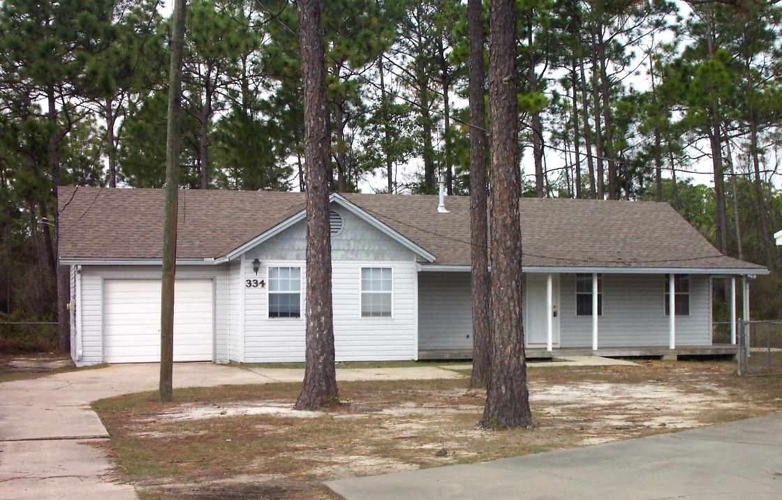 Available 2-15-16. CUTE COUNTRY HOME WEST OF HURLBURT. SPACIOUS AND UPDATE 2 BEDROOM SINGLE FAMILY HOME LOCATED AT END OF CUL-DE-SAC AND NEXT TO EGLIN RESERVATION. COVERED WRAP AROUND PORCH, CHAIN LINK FENCED YARD, 1 CAR GARAGE. Only one small dog allowed.