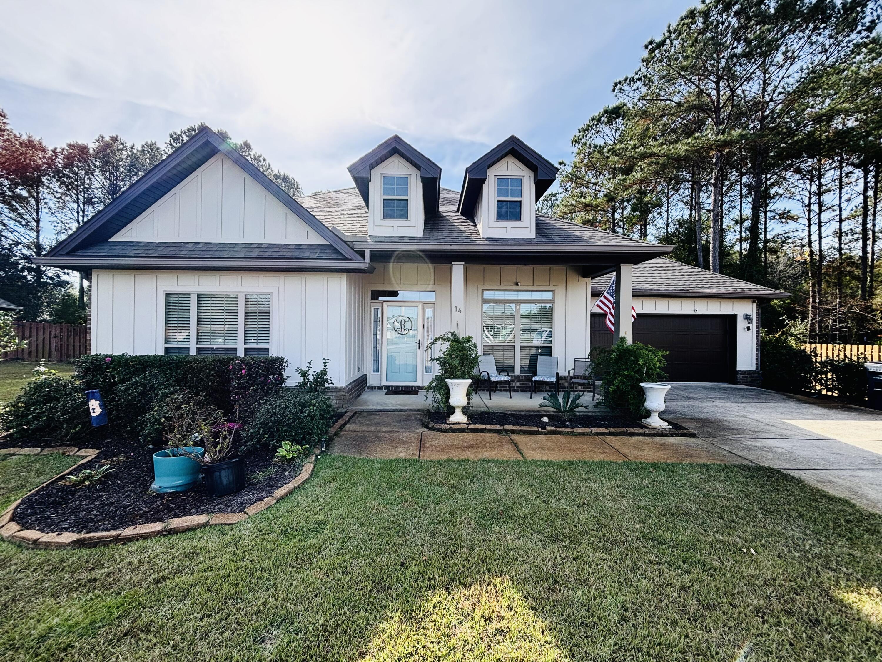 This home has it all- 5 bdrs, 3 baths and Office. It is situated on one of the largest lots in Hammock Bay! The custom features and meticulous design sets this home apart from all others! As you enter you are impressed w/the archways and hardwood flooring that continues into the spacious living area. The Living area boasts high dbl trey ceiling w/crown molding. The open floor plan allows for flow between the living area, breakfast nook and kitchen areas. The kitchen features large tile flooring, stainless steel appliances, gas stove, granite countertops,a large bar, walk in pantry and endless cabinets. The large mbdr has trey ceiling w/crown molding,large master closet, mbath has dbl sink vanity w/granite countertops, garden tub, separate shower and oil rubbed bronze plumbing fixtures.