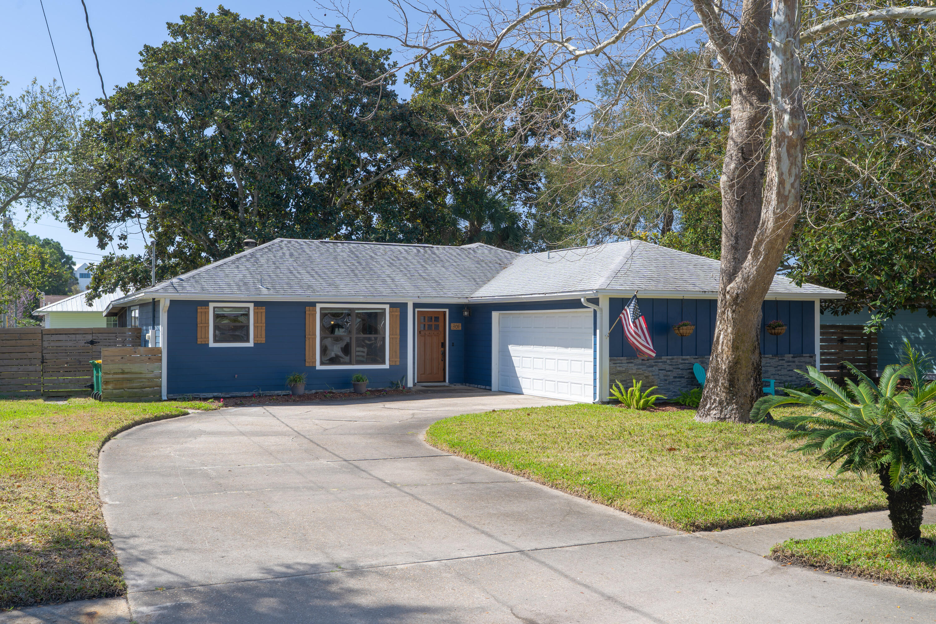 Wonderful home in highly sought-after area of Destin in Primrose/Evergreen! Great location within minutes of Destin Elementary, dog and ballparks, and HarborWalk.  This home is perfect for young families & empty nesters alike. Home is turnkey and could be sold fully furnished.  Enjoy your morning coffee in the screen room.   Granite & beautiful cabinets in the kitchen with new backsplash, 2nd bath updated, new LVP flooring throughout (no carpet), NEW HARDI board exterior.  No popcorn ceilings & new elec switches.  Super close to the  beach public accesses on Okaloosa Island. Great back yard for entertaining.  New shed for additional storage.  HVAC 2019, Roof 2015.  Flood Zone X too! Straight down Stallman to the abundance of  Destin Harborwalk activities, shopping, & restaurants.