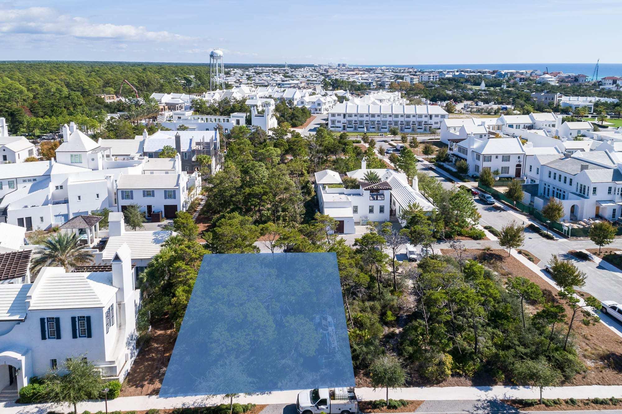 Homesite on north side of 30A located close to Papilio Park and a short stroll to Caliza Pool & Restaurant.  Walk straight down Charles Street to the Gulf Green Beach Access.