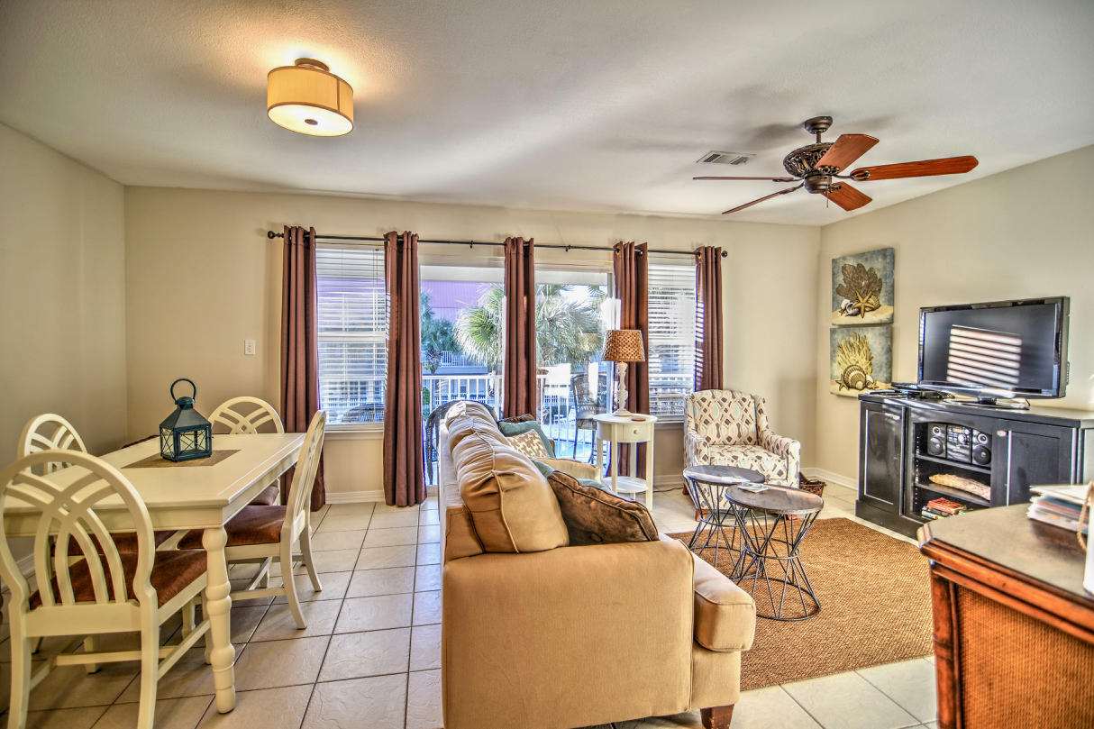 JUST REDUCED $5000.00. Updated, Tastefully decorated and Meticulously maintained. Located in Rollin Tides, a small condo complex with easy access to the beach, this Top floor 1 bedroom 1 bath condo offers everything you are looking for in your beach get away. Nicely furnished with a private balcony over looking the pool and located on the top floor make this condo a must see rare find. Enjoy the 30A lifestyle at a very affordable price in this great location within easy biking distance to multiple beach accesses and the Seaside town center.