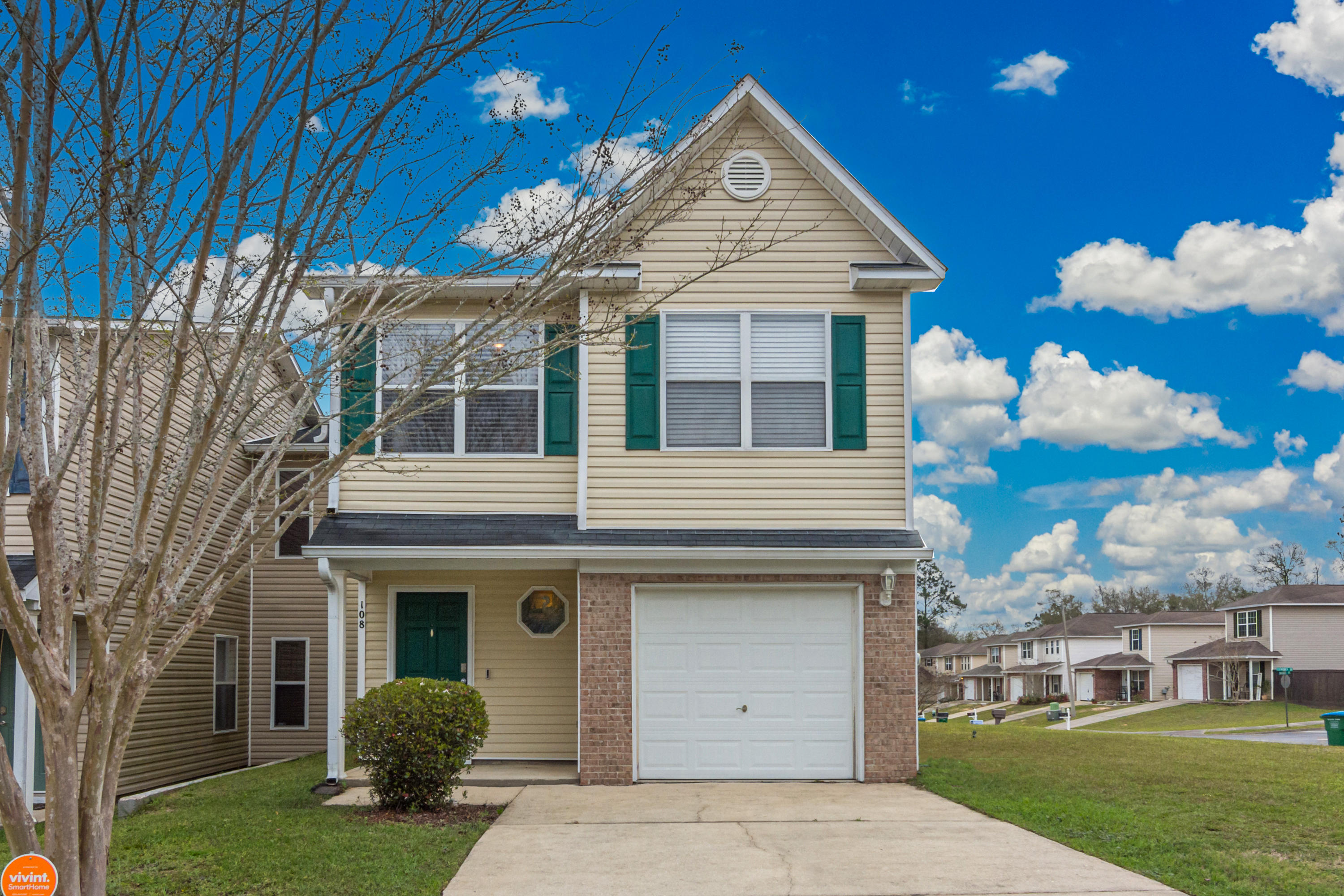 This 4BR/2.5BA end unit townhome is a rare find located in the heart of Crestview. Upon entering the front door you will see how well this home has been cared for. The main floor has a spacious Great Room, a half bath and a very functional kitchen. Being an end unit it has nice back yard with an open patio and a privacy fence. Upstairs you will find the Master BR/BA, 3 other bedrooms, another full bath and the laundry facilities. The low HOA fees include lawn care service so no mower necessary! This home is close to schools, recreation facilities and Duke Field, 7SFG, and Eglin AFB. This great property will not last long!