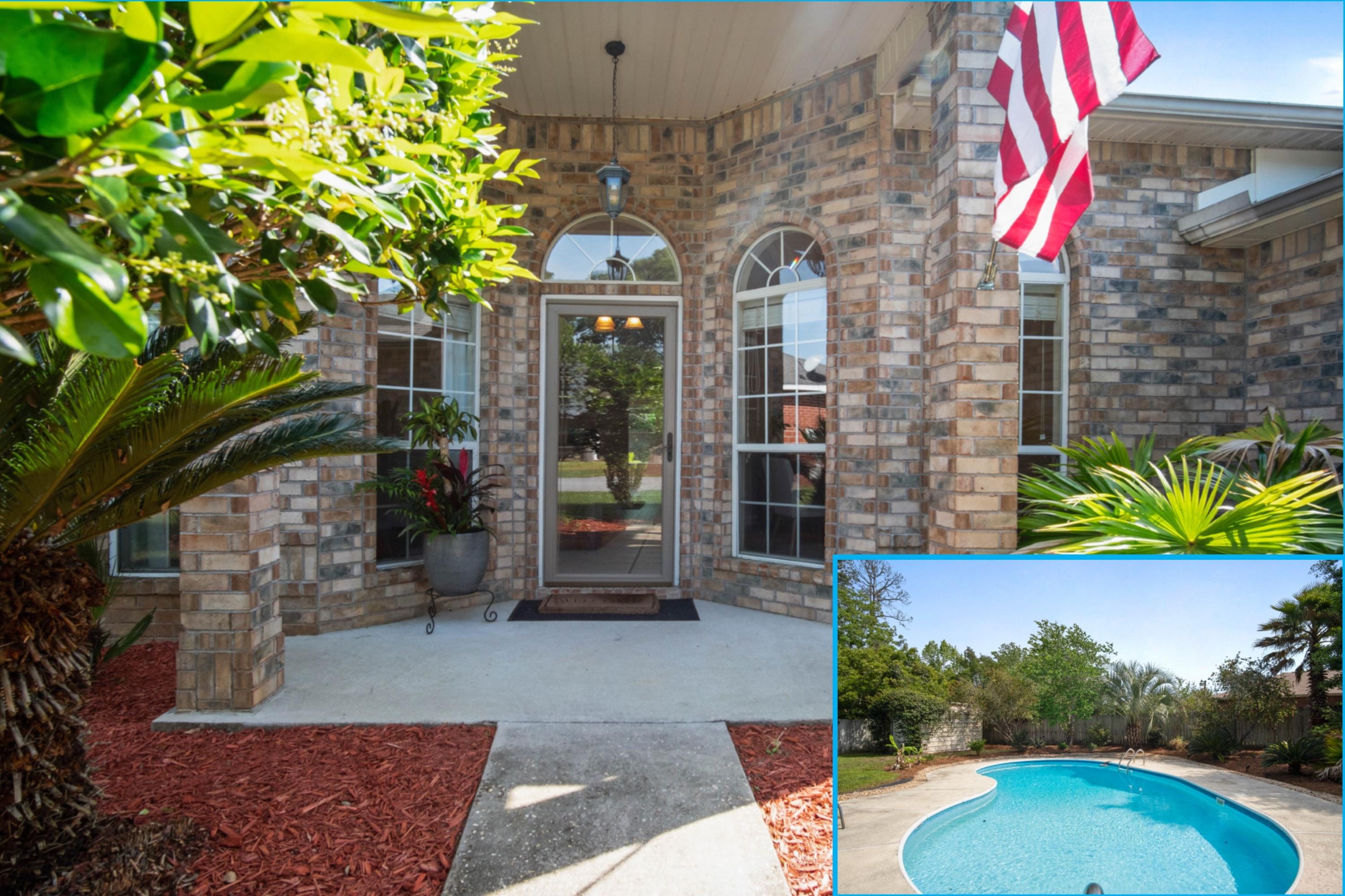 **NEW ROOF**
Summer just got a lot better! Beautiful 4 bedroom, 2 bath, pool home in lovely Shadow Oaks neighborhood is ready for new owners this July! Nicely landscaped in the front and back, your oasis awaits. This home features two living spaces and a screened in porch as well as granite countertops, stainless appliances, cabinetry in the laundry room, vaulted ceilings and a split floor plan. The master suite is very large and the master bath has dual vanities, tub, shower, and two walk-in closets. Additional bedrooms are good sized and this home is carpet free. HVAC replaced in 2020.