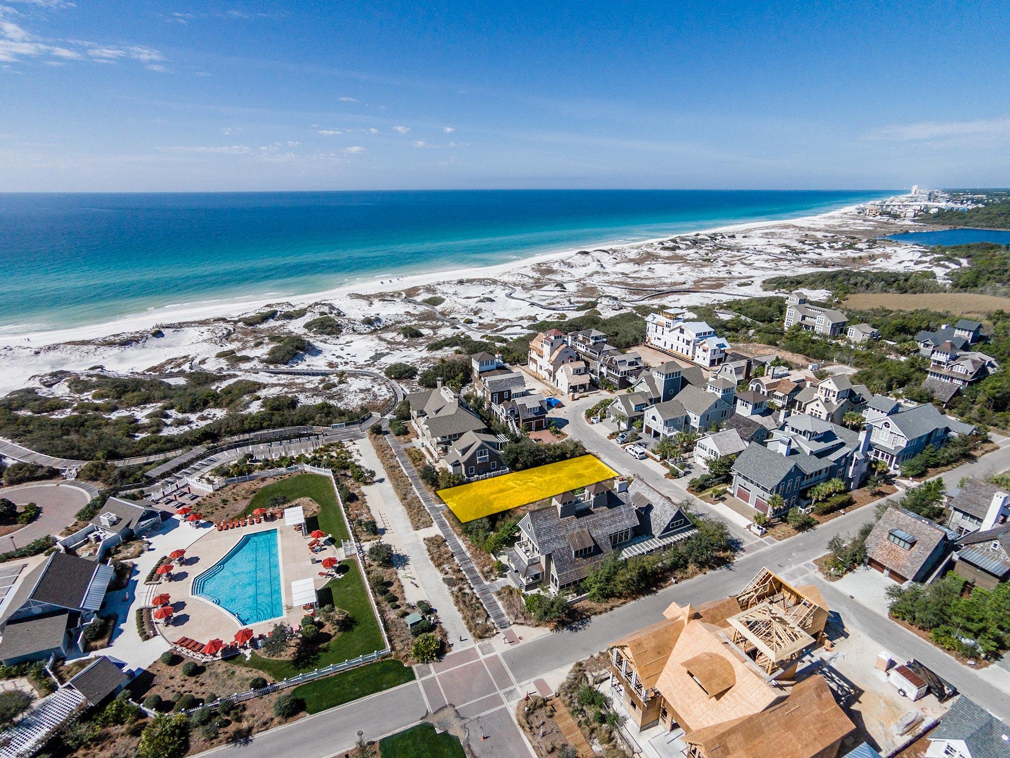 Special and Unique homesite in WaterSound Beach. Great view opportunity situated one lot behind gulf front and conveniently located to the beachfront community pool. WSB offers community parks, boardwalks, bridges, and pathways linking common spaces, conservation areas, parks and neighborhoods. Private fitness center, putting park, and 24hr security with gated entrance. WSB is boardered to the west by Deer Lake State Park and Camp Creek Lake on the east side. Camp Creek Golf Club conveniently located nearby.
Incredible homesite!