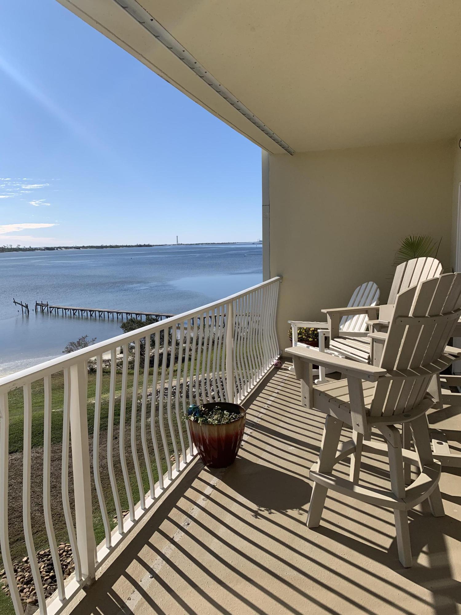 Intercoastal Pointe is a gated community directly on the beautiful Santa Rosa Sound. This unit is on the 4th floor with unobstructed views of the Gulf of Mexico over Eglin's Barrier Island. Spacious waterfront balcony/terrace off the living area and Master Suite w/ ensuite bathroom and large walk-in closet. 2 Additional Bedrooms and full bath as well. Living Area is open to the Kitchen w/ breakfast bar and Dining Area. Minutes from Hurlburt Field. Pool, Spa and Dock all located on property. This condo does include a deeded boat docking space.