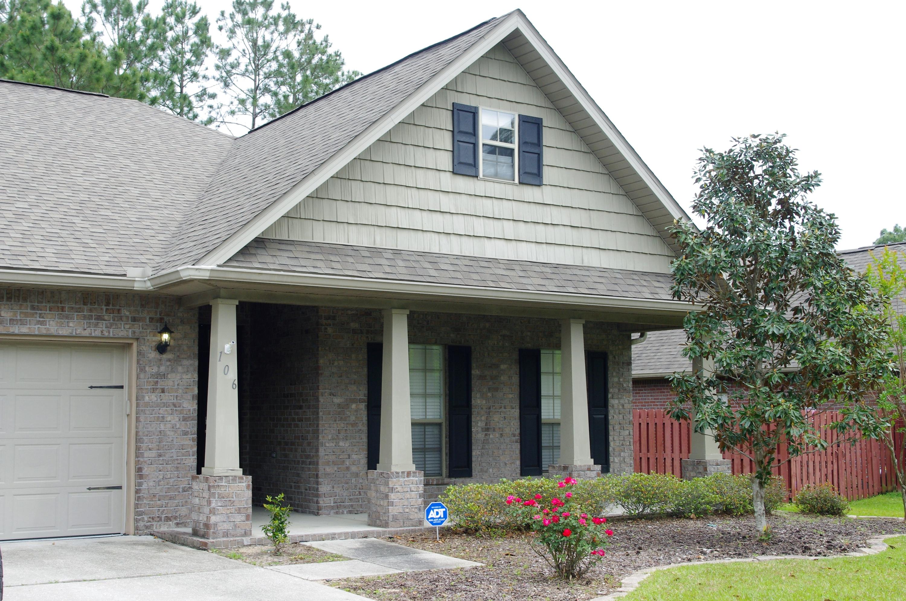 Welcome home to your charming Craftsman style 3 bedroom, 2 bath open concept home. This home is ideally situated in the quiet Rolling Ridge subdivision off of PJ Adams Pkwy. The spacious foyer leads to your family room featuring vaulted ceilings and lots of crown molding. The open concept continues into the kitchen with the breakfast bar and counters topped off with granite and loads of cabinets and a pantry. Off the dining room is a room you can customize to suit your family whether you need an office, a playroom, or a more formal dining room, the french doors allow you to shut off the space. Check out the beautiful trey ceiling in the ample master suite with walk in closet and double vanities with granite. The fenced backyard is a dream with privacy to woods Home does qualify for zero down USDA loan for qualified buyers.  Sellers preferred lender does offer zero lenders fees. Home was built with the threaded rods from roof to foundation and roof straps for hurricane wind protection.   
Extra features that were included when built: Extra termite protection (Termite bond on house currently) extra insulation in walls and attic, living room wall is plumbed for 2 tv's to be hung, surround sound with tie in point behind tv. Backyard professionally sloped to avoid flooding. Plumbed with pex and copper, no pvc. Additional sewer backfeed installed. Alarm system with lifetime maintenance thru ADT. Levolor blinds with additional R15 insulation. Garage has additional GFCI outlet for power tools or appliances. Upgraded trim and crown molding. Heat Pump and water heater one size larger than recommended to add to longevity and efficiency. Upgraded fence with wrought iron rear fencing and boat/RV gate on side. Gutters are all buried out to minimum of 8 ft with popup drains. Four zone sprinkler system. Custom cabinetry with soft closures. 1" granite counters. Ceramic tile flooring that has a lifetime professional seal. New refrigerator, dishwasher, and microwave. Entire home Gulf Power lightning arrestor.