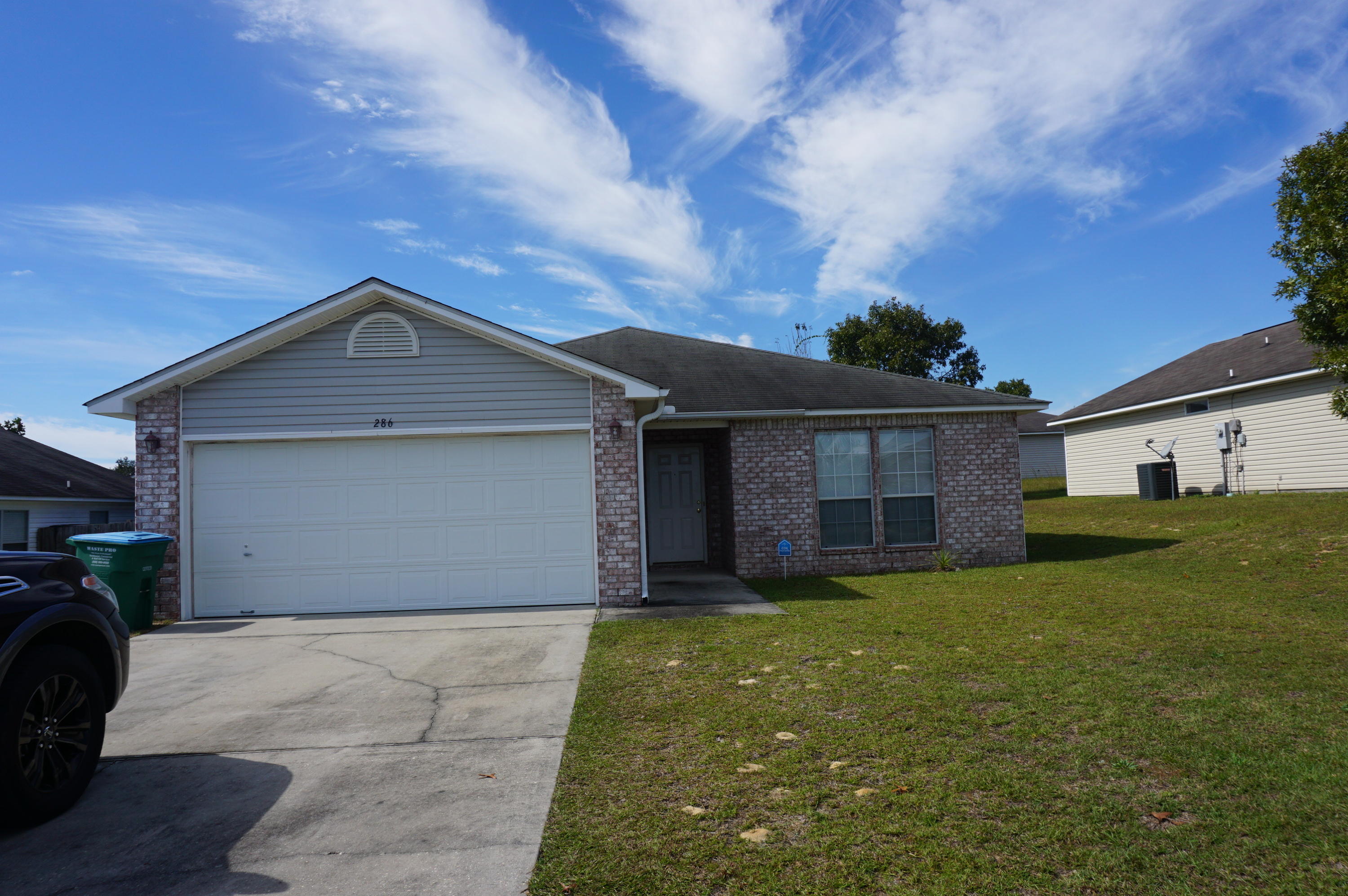 Available 05/07/19....Updated pictures coming soon of the new paint and flooring.....Easy access to Special Forces Compound, Eglin, beaches and shopping. Nice 3/2 home with split floor plan. Home features newer appliances, vaulted ceilings, plant ledges, and a spacious living area. Open concept living is perfect for entertaining. Kitchen boasts plenty of cabinet and counter space. Walk in closet, garden tub, separate shower and double vanity in the master bath. Large laundry, 2 car garage and covered back patio. Smoke free and pet free. No inside smoking. No pets allowed. New laminate flooring, new paint, many cosmetic upgrades.