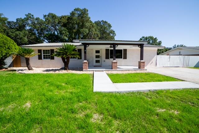 Completely renovated home located in the bedroom community of Shalimar. Located in one of the best school districts in Okaloosa County. 4Bed/3Bath a Master Bedroom Suite and two of the bedrooms have their own private walkouts. Dog and kid friendly yard with a six-foot privacy fence installed. Located less than Â½ mile from the Meigs Park & Boat Ramp with access to Choctawhatchee Bay. New Roof, New Remodeled (3) bathrooms, Master Steam Shower w/ whirlpool tub spa, guest shower and tub with shower, New Drywall throughout, New Electrics (wiring and service panel), New Plumbing installed in all bathrooms and kitchen
New Kitchen cabinets with Granite Countertops, New Gas stovetop installed, Appliances included oven with microwave, New High End Vinyl Flooring.