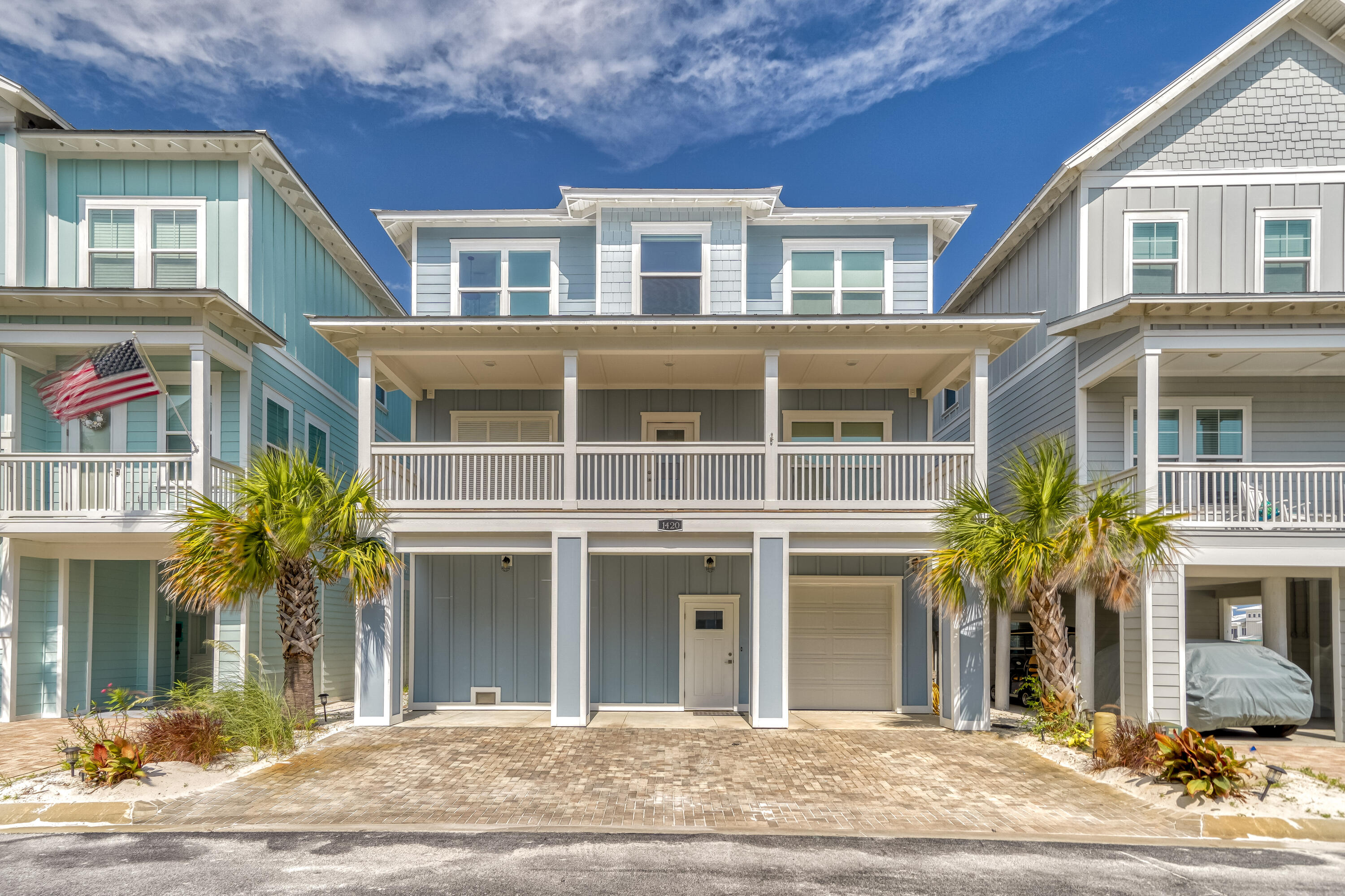 PHENOMENAL WATER VIEWS – SOUND VIEWS & GULF VIEWS from this Gorgeous Custom Beach Home Boasting 5 Spacious Bedrooms, 2 1/2 Bathrooms, and 2526 Square Feet Located in the Highly Desired By the Sea Gated Community. This Stunner is Under  5 Years Old, Never Rented, Brilliantly Well-Maintained, Fully Furnished and Makes the Perfect Primary or Secondary/Vacation Rental Property -- A Modern Coastal Dream! Features Include 9 Ft Ceilings, Beautiful Wood Floors, Two HVAC Systems, Tankless Water Heater, Entire Home Water Filter, Gas Range, Fireplace, Newer Construction & Different Builder than DR Horton, Modern and Updated Hardware, Fixtures, Lighting, and Design, Impact Windows with Custom Blinds, Rear Stairwell to Fenced Back Yard, Flat Ceilings, Recessed Lighting, Two Expansive Decks.., More... Metal Roof with Foam Insulation throughout for Great Energy Savings, Outdoor Shower, Hardi-Siding, and Water Views of the Santa Rosa Sound and Gulf of Mexico. Enter the Chef's Kitchen, with Large Island, Gas Burners and Custom Range Hood, Quartz Counters, Stainless Appliances, Farm Sink, and Modern Lighting and Fixtures. The Large Master Bedroom has Several Windows with Tremendous Unobstructed Views of the Sound and Beach Land, a Spacious Master Bathroom, with Dual Vanities, Quartz Counters, and Vast Walk-in Glass Shower with Cobblestone Floors and Tile. There's a Cozy Loft Area Set Up with a Desk and Computing Station on the Top Floor, Great for Visitors and Vacation Renters. There are Dual Vanities and Separate WC area in the Third Floor Guest Bathroom. Admire the Views from the Kitchen and Living Room of the Huge County Owned Preserve Land and Santa Rosa Sound Water Views Right in your Back Yard. Additionally, there is a Massive Covered Deck in the Front and Rear of the Home, Perfect for Outdoor Entertaining, Relaxing, Star-Gazing, and Amazing Views! The Open Floor Plan Provides an Open, Airy Feel, with Plenty of Natural Light. The Living, Dining and Deck Area Offer Generous Amounts of Space and Unbeatable Views, Perfect for Relaxing, Entertaining, and Living the Coastal Lifestyle. The Home is also Equipped with a High Tech Camera Security System, Newer Irrigation System for the Lush Tropical Landscaping and Newer Privacy Fence in the Back Yard. Find Tons of Space in the Garage, with Built in Storage Rooms and Plenty of Space for at Least 2 Full Size Vehicles Plus Golf Carts, Jet Skis and other Beach Toys. Enjoy Easy Access to the Santa Rosa Sound Beaches, Close Proximity to the Community Pool and the Gulf of Mexico & Gulf Islands National Seashore is a Short Distance Away. By the Sea is a Gated Community with Underground Utilities, Community Pool, Private Sound Water Access, and Low HOA Dues. Schedule your Appointment Today to View this Beautiful Beach Home Located on Navarre Beach, "Florida's Most Relaxing Place!"