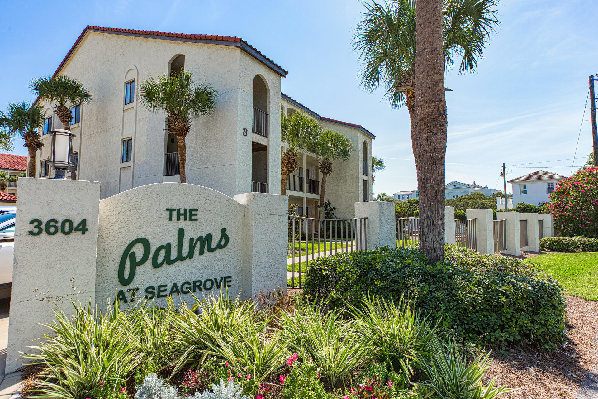 A jewel in sought-after Palms at Seagrove on Highway 30-A! Quaint 1 bedroom with bunks that affords to sleep 6 people is the perfect beach getaway. This charming condo has been beautifully maintained and updated with a decorating scheme that has fun at the beach in mind! Sit back on your balcony and soak in the sun and enjoy the Gulf breezes and view of the Gulf of Mexico just steps from your front door. This condo conveys with a seasoned rental history for the future owner to easily take over. Enjoy the many amenities of The Palms including: a swimming pool, deeded beach access, outdoor showers, and more! Walk to shopping and fine dining from your condo or jump on your bike and enjoy the 30A bike path and everything the area has to offer.