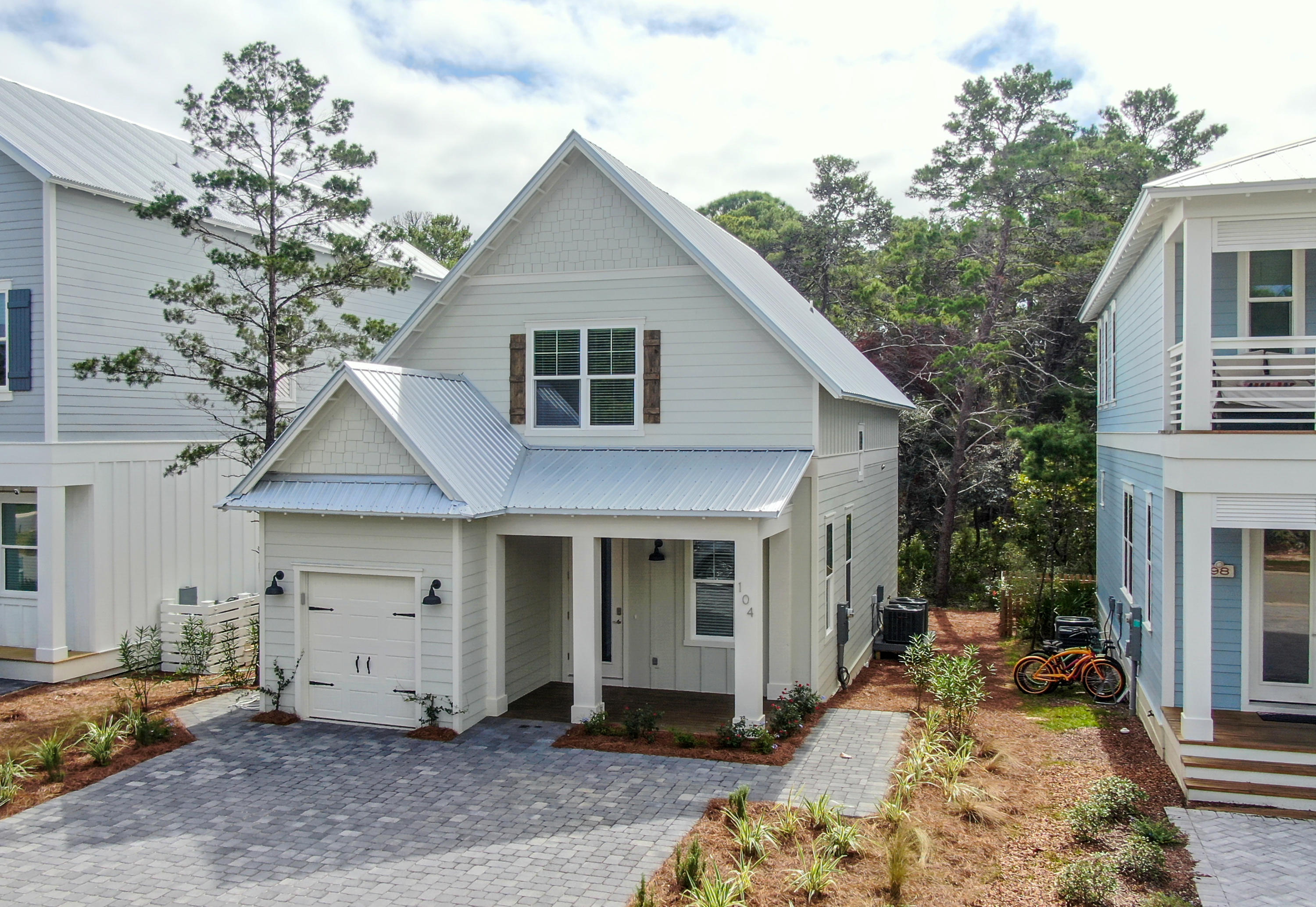 This Coastal Style BRAND NEW and FULLY- FURNISHED custom built home in Shadow Pines is perfect for a primary residence, vacation rental, or second home. Living room, kitchen, and master bedroom on the first floor.
Second floor includes an additional living area for bunk beds or another entertainment room...... plus 3 bedrooms with 2 full bathrooms. Shadow Pines HOA Preserve backs up to the house. Walking distance to the Shadow Pines neighborhood pool. Home also features a brick paver driveway and golf cart garage.
Short golf cart ride or bike ride to Ed Walline public beach access, Gulf Place, and all that 30-A has to offer. Vacation rental projection numbers available.