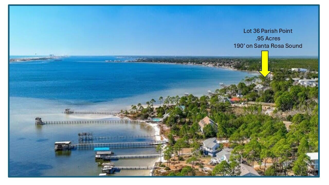 Breathtaking sunsets await! Tour this stunning .95-acre lot located at Parish Point. Boasting approximately 200 feet on the waterfront along the picturesque Santa Rosa Sound. This private sanctuary, nestled on a tranquil cul de sac in Okaloosa County, offers the rare opportunity with no HOA restrictions. Enjoy the freedom to explore the vibrant surroundings, with low-speed vehicles allowed for convenient transportation. Easy access to shopping, dining, services, healthcare, and entertainment, as well as swift connections to airports and interstates make this a perfect home site. Embrace a lifestyle of luxury and leisure at this exclusive waterfront oasis.
Schedule your private tour today!