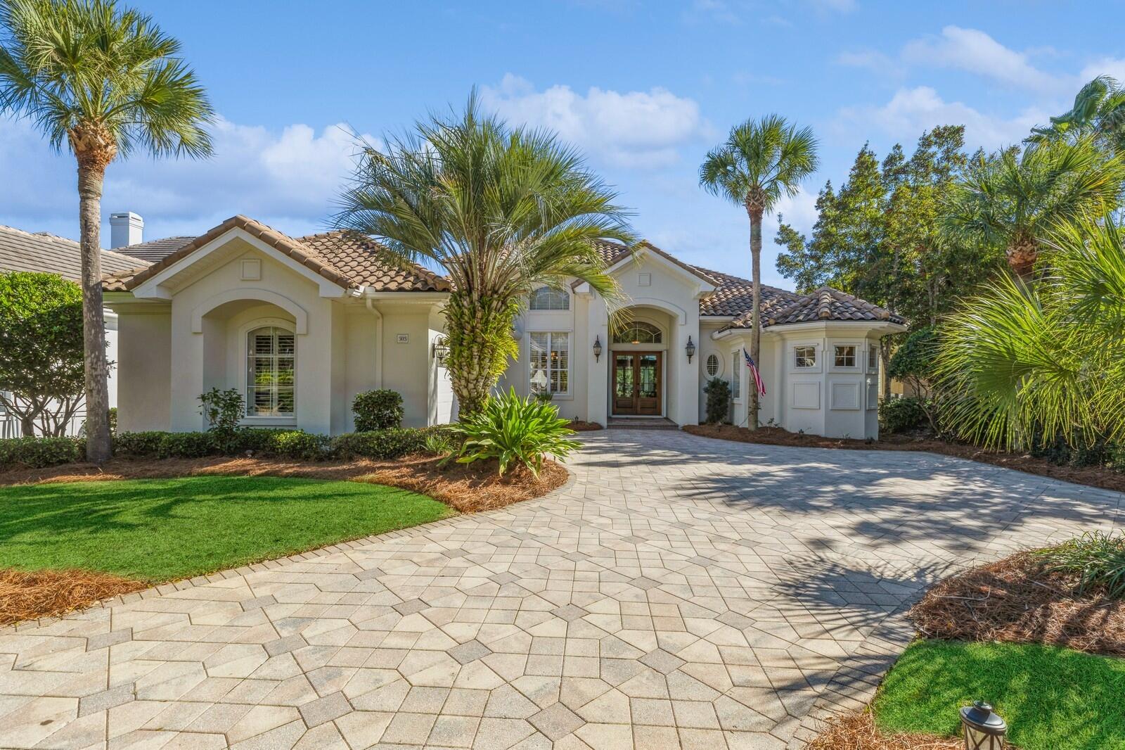 Stunning custom home within the award-winning gated, golf community of Regatta Bay! PREMIER LOCATION on the 15th fairway with panoramic golf course and lake views. Just one block from the back gate makes for quick access to Hwy 98 or Niceville. Destin Middle School is ¼ mile from the front door. This luxury home has been updated and meticulously maintained by the owners. Features include HUGE screened in pool/spa area with outdoor kitchen, second floor bonus room with large balcony overlooking golf course, two master suites with double vanities and walk in showers, open floor plan with granite countertops, custom cabinetry, tray ceilings, and fenced yard. Open kitchen concept includes cafe nook and gathering room. Home Office can be converted into another bedroom. Seller is willing to offer the property fully furnished. Imagine being able to take your golf cart to Lulu's, the Marina, or go shopping and dining at the Commons. White sandy beaches are within a mile. Buyer to verify all fees and dimensions. Home warranty included.