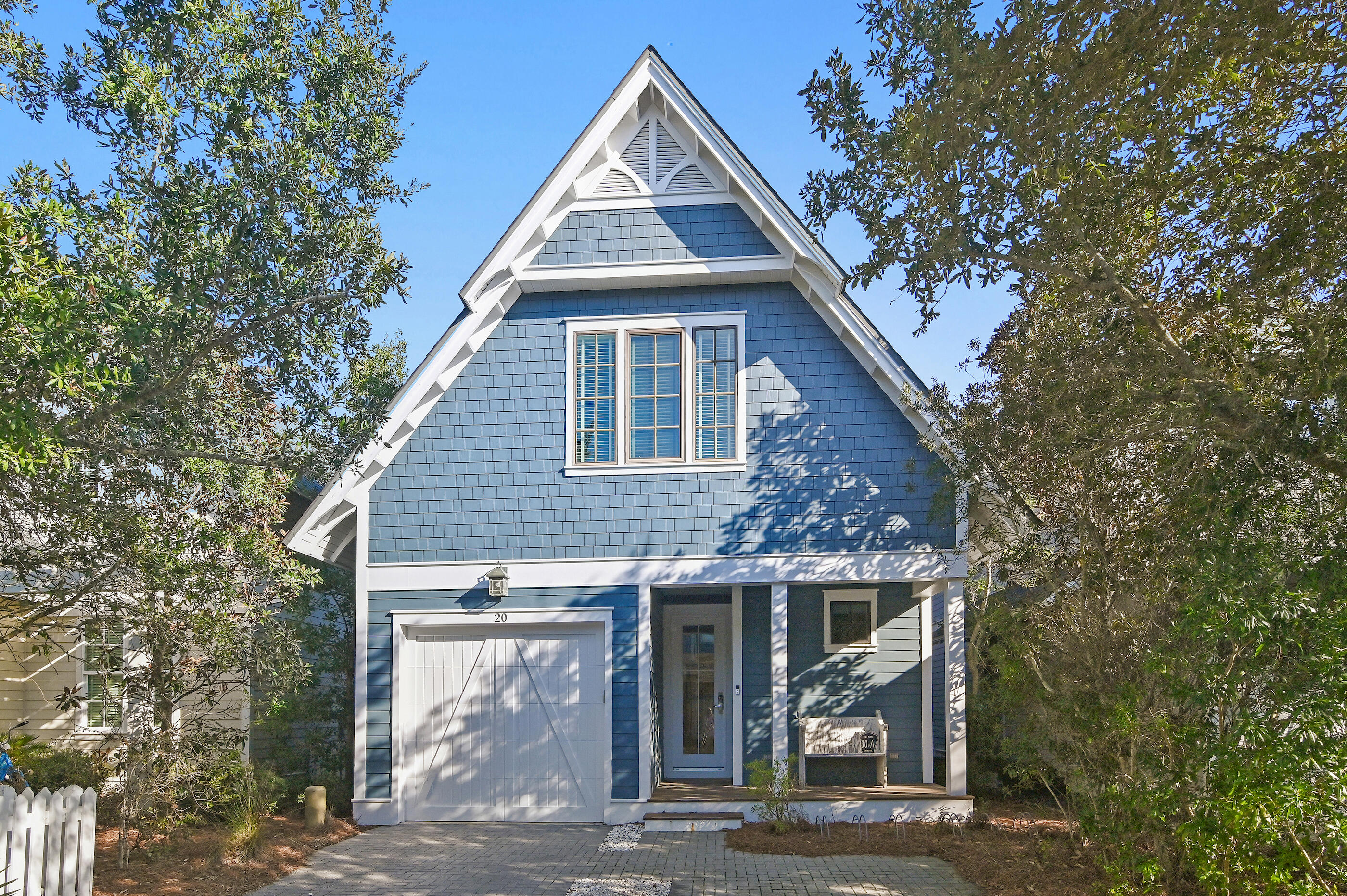 Located in the sought-after, gated BEACH ACCESS community of Watersound West Beach,this beautifully designed 3-bedroom, 3.5-bath home with additional bunk space offers the perfect blend of coastal luxury, comfort, and functionality. With 2,387 square feet, this residence features a thoughtful floor plan including two master suites, ideal for full-time living, second-home use, or vacation rental potential. The interior showcases wood floors throughout, V-groove walls, an inviting second floor sitting room, screened porch, multiple storage options, and open-concept living. The well-appointed kitchen flows seamlessly into the dining and living spaces, creating an ideal setting for entertaining and everyday living. Additional bunk space provides flexible sleeping options for guests or family. Watersound West Beach is known for its private BEACH ACCESS via a scenic boardwalk through Deer Lake State Park, along with resort-style amenities including a heated/cooled community pool, parks, walking trails, putting green, fitness center, bike parking at beach, and security-gated entrance. This home is just a short stroll or bike ride to the beach, making it a true 30A coastal lifestyle opportunity. The BEACH ACCESS is a private perpetual easement so no crowds and no Customary Use worries! Whether you're searching for a primary residence, second home, or investment property, this home, offered beautifully furnished and appointed, delivers space, style, and location in one of 30A's most desirable communities.  In addition to the three king bedroom suites, there are also built-in hall bunks and a study with a pull-out sofa for additional sleeping space.  Three large insulated closet areas provide plenty of storage.  Home is currently not on a rental program so EASY SHOW.  Call today for a private showing.