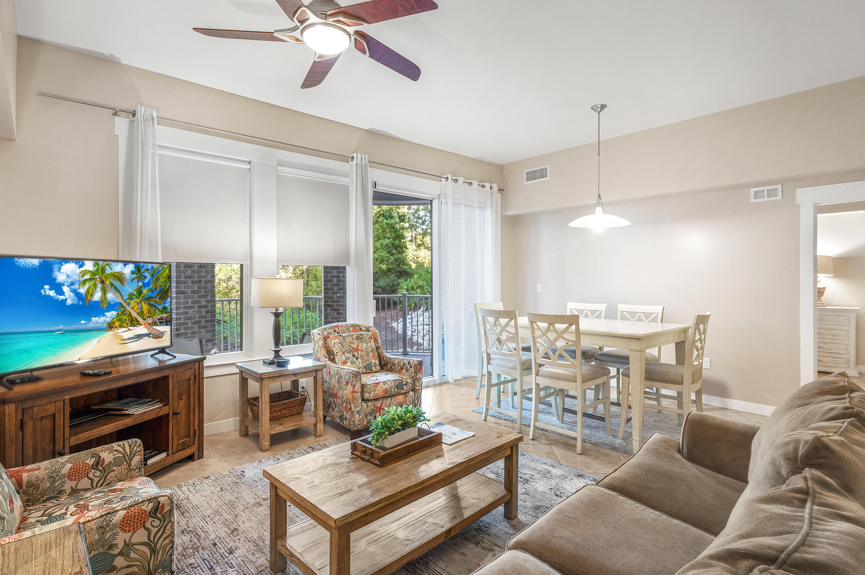 Escape to this fully furnished, groundfloor unit in sought-after Bahia in the world-renowned Sandestin Golf & Beach Resort. Its versatile lockout layout allows for rental configurations as a studio, a 1-b/2-bath, or a 2-b/3-bath unit. Inside, tile flooring ensures low maintenance. Enjoy a wealth of luxurious amenities, including a fitness center, resort-style pool, and the Ballyhoo Bar. Ownership includes exclusive access to Solstice Club, featuring grills, screened porch with fireplace, and indoor/outdoor seating. Just steps away, explore the Village of Baytowne Wharf and the upscale Hotel Effie, which offers a rooftop pool, bar, & fine dining at Ovide. The unit is rental-ready, making it an excellent investment.  Seller Offer includes 6 seater Golf Cart ~This unit is on Sandestin Rental~