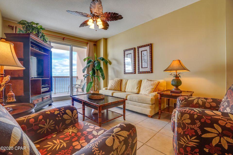 CURRENTLY UNDER CONTRACT, SELLER ACCEPTING BACKUP OFFERS
Sunrise Beach unit 1904 is the beach getaway that you have been dreaming of! Super-efficient floorplan, this oversized 2 bedroom + bunkroom, 2 bath
gulf front condo lives like a true 3 bedroom and sleeps 8! It also has a PRIME upper floor location in the deluxe 25-story Gulf front complex, offering huge east to
west Gulf views from the kitchen, dining, and living area! This ultra clean, meticulously maintained, turnkey offering offers all of the extras including hard surface
flooring throughout, is professionally remodeled and decorated, and will convey fully furnished and rental ready.  Interior features include a spacious and open
floor plan with raised ceilings. The gourmet kitchen is fully equipped.