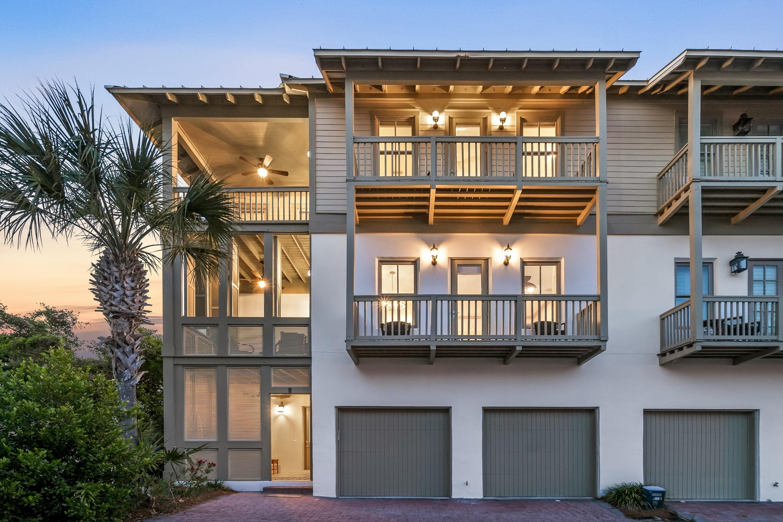 Welcome to Sunset Beach, one of Highway 30A's most treasured gated communities and PRIME locations...where coastal luxury meets effortless beachside living with pristine Gulf views! Perfectly positioned south of 30A between Rosemary Beach and Alys Beach, this fully-furnished beach retreat offers the ideal blend of investment potential, relaxation, and best of all, convenience. 

With deeded beach access, a heated Gulf-front pool and almost $100K in annual rental income, this home performs as beautifully as it lives.

Step inside to more than 2,000 square feet of bright, coastal-inspired interiors, featuring 3 spacious bedrooms, 4 full baths, multiple inviting living spaces, including 6 covered porches, designed for gathering and unwinding. This home exudes that indoor-outdoor feel that is so incredible with the coastal Florida lifestyle desired. Recent renovations include a spacious kitchen open to the living area with new appliances and high-end bathroom renovations including beautiful Carrara marble tile and Quartzite countertops. Both seamlessly elevate the home's clean, modern coastal feel on 30A.

What truly sets this property apart besides the prime location are the two enclosed patios and four covered balconies that wrap every level, creating endless outdoor spaces to lounge, dine, sip morning coffee, and take in the stunning views of Sunset Beach and the shimmering Gulf turquoise waters. Enjoy Gulf views from the comfort of two your own spacious patios off the primary suite! Located an easy walk or bike ride to the boutiques and restaurants of Rosemary Beach, Alys Beach, and Seacrest Beach, this home offers the true "park your car and enjoy everything by foot" lifestyle that makes south-of-30A living so special. Imagine mornings at Fonville Press in Alys Beach and dinner at Gallion's in Rosemary Beach. All of the east end of 30A is just steps from your front door. 

On the main level, enter through a covered porch where the family can enjoy foosball and a private place to sit in the shade. This level features a junior primary suite, garage and two spacious owners closets inside. On the second level, you'll find a great room with a spacious living room, light-filled dining room, luxurious kitchen, full bath and three incredible covered porches to lounge on...two overlooking Sunset Beach and one overlooking Highway 30A. On the upper level, you'll experience a large primary suite with two GULF-VIEW covered private porches and a guest bedroom with en suite bath. 

A very rare two-car garage provides exceptional storage and convenience, along with additional parking, an invaluable benefit in this highly desired corridor of Highway 30A. A private walkway lined with stunning palm trees, just steps away, leads through the charming Sunset Beach community to your own deeded beach access and heated, Gulf-front community pool, making every day feel like a vacation with ease.

This turn-key luxury property is ready for its next chapter. Whether as a serene second home or a strong income-producing investment, don't miss this incredible opportunity on the beaches of Highway 30A!