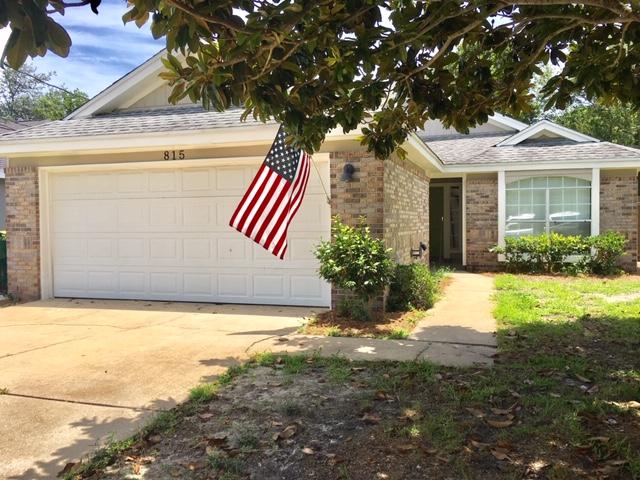 AVAIL: 7/18. SECURITY DEPOSIT = $2,100, can be broken up in 2 monthly installments if qualified. SORRY, NO PETS/SMOKING. Covered front entrance. Open floor plan. Nicely remodeled a few years ago! Home features stainless steel appliances, pantry, recessed lighting, fireplace & cathedral ceilings. Split bedroom plan. Master w/ French doors, walk in closet & double vanity sinks. Carpet in the bedrooms, luxury vinyl plank/tile in the rest of the home. Florida room & inside utility room. 2 car garage w/ auto opener & storage. Off back of home you have an open patio for relaxing/entertaining. Privacy fenced backyard w/ lawn pump/sprinkler system on timer for easy lawn care. Convenient to schools, shopping, restaurants, beaches & Hurlburt AFB. Welcome home!