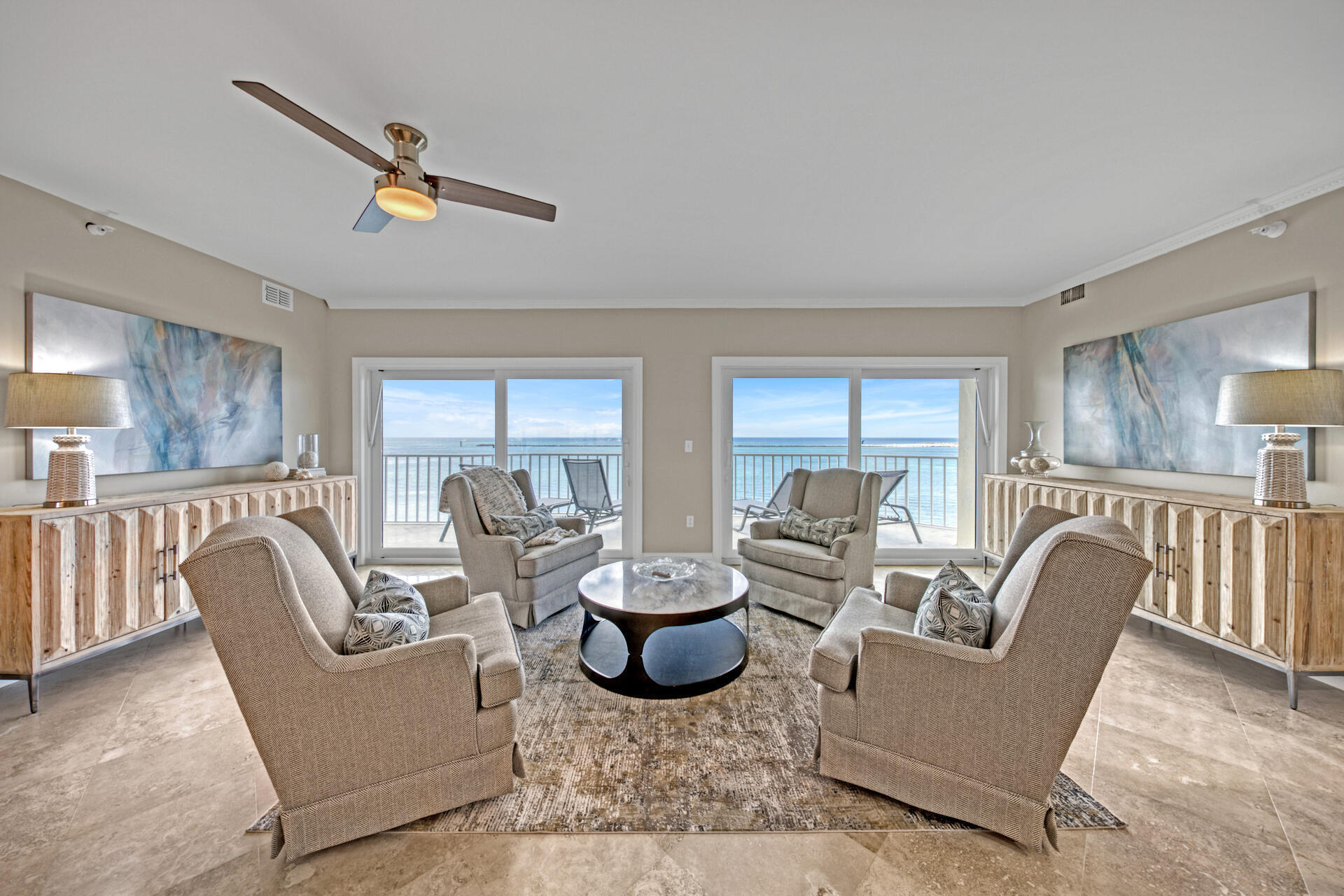 Come experience some of the best views in Destin. You can lay in bed and watch all the boats catching bait in the Destin Pass or walk to the other side of the unit and enjoy the views of the Destin Harbor. The unit features a large kitchen with a wrap around bar and granite counter tops in the center, two living rooms, two bedrooms facing the Destin Pass and Gulf and one bedroom facing the Harbor, Two large balconies one facing the Pass and the other overlooking the Harbor.  There is also another room that is currently being used as a home office but can be converted into fourth bedroom or bunk room for the kids. These units are highly sought after and rarely come on the market. A boat slip with a newer 26,000# lift and storage unit can be included in the purchase at an additional cost.