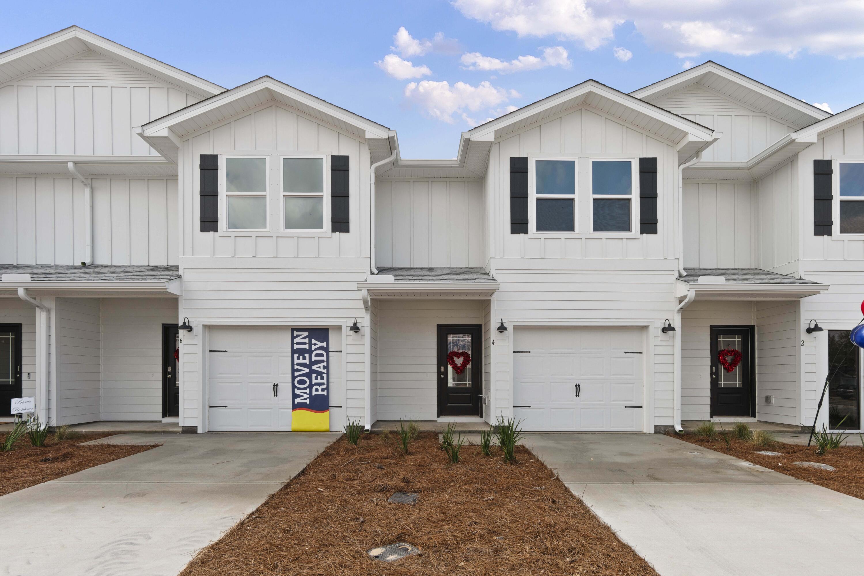 Living at Harbor Place Townhomes, you'll have easy access to nearby restaurants, shops, and plenty of entertainment options to include golf courses, water parks, the popular Crab Island, along with miles of white sandy beaches. Conveniently located 14 miles to both Eglin AFB and Hurlburt Field. This townhome features 3 bedrooms, 2.5 bathrooms and a 1 car garage. All bedrooms are located on the second floor, leaving plenty of space on the main level for entertaining and relaxing. Beautiful interior features in this unit include bright white cabinetry in Ivory, quartz countertops, center island with farm style sink, stainless kitchen appliances which include a stove, microwave and dishwasher.