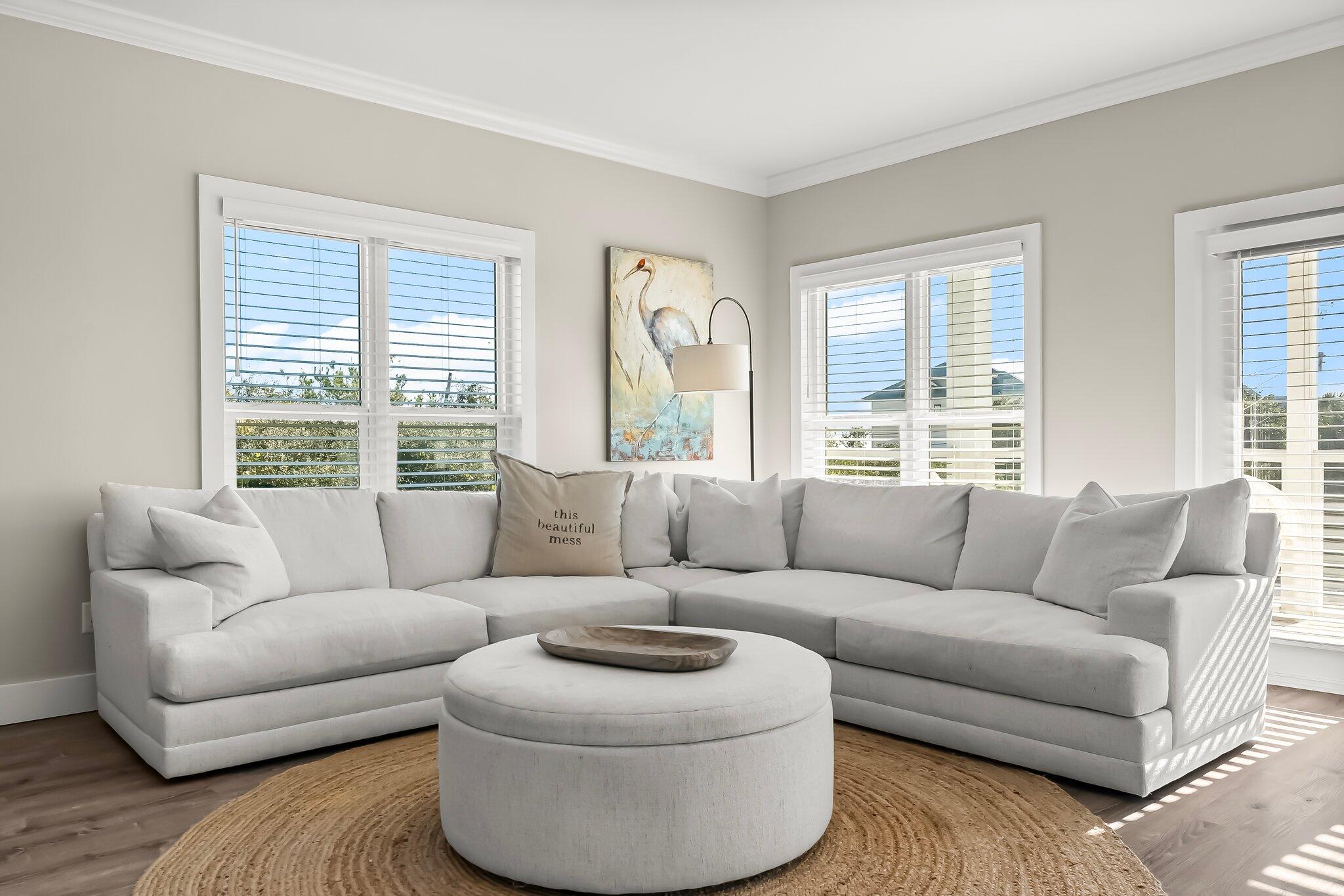 Gulf Views!!!!!Welcome to your dream coastal retreat along scenic 30A in Santa Rosa Beach. This beautifully renovated home offers no HOA and plenty of room to add a pool, giving you the flexibility to create your own private oasis just minutes from the Gulf. Whether you're planning to make it your full-time residence, vacation home, or an income-producing short-term rental, this property checks every box. Even better, you're just steps from public beach access — you can walk right across 30A or drive your golf cart straight to the sand. You're also just minutes from 30A favorites like Topsail Hill Preserve, Gulf Place, and Stinky's Fish Camp, making it easy to enjoy everything this vibrant beach community has to offer. The main home features 3 spacious bedrooms and 2 full bathrooms, while the lower-level guest suite offers a 4th bedroom, full bath, kitchenette, and bonus space currently set up with bunk beds  perfect for guests, teens, or maximizing rental potential.
This home has been completely redone from the studs up, including a new metal roof, two brand-new A/C units, Hardie board siding with stylish batten accents, and a paver driveway great for outdoor play or parking your beach gear. Inside, you'll find new waterproof LVP flooring, updated lighting and fixtures, rebuilt bathrooms with walk-in showers and custom vanities, scraped and repainted ceilings, and a kitchen with brand-new appliances.
Outdoor living is just as impressive with expanded side and back decks, fresh stone landscaping, a new irrigation system, modern wire railings on the front decks, and dedicated golf cart storage. And with ample space in the backyard, adding a pool would be the perfect finishing touch for your beachside getaway.
This is coastal living at its best, fully renovated, perfectly located, and ready for your next adventure. Buyer to verify all dimensions.