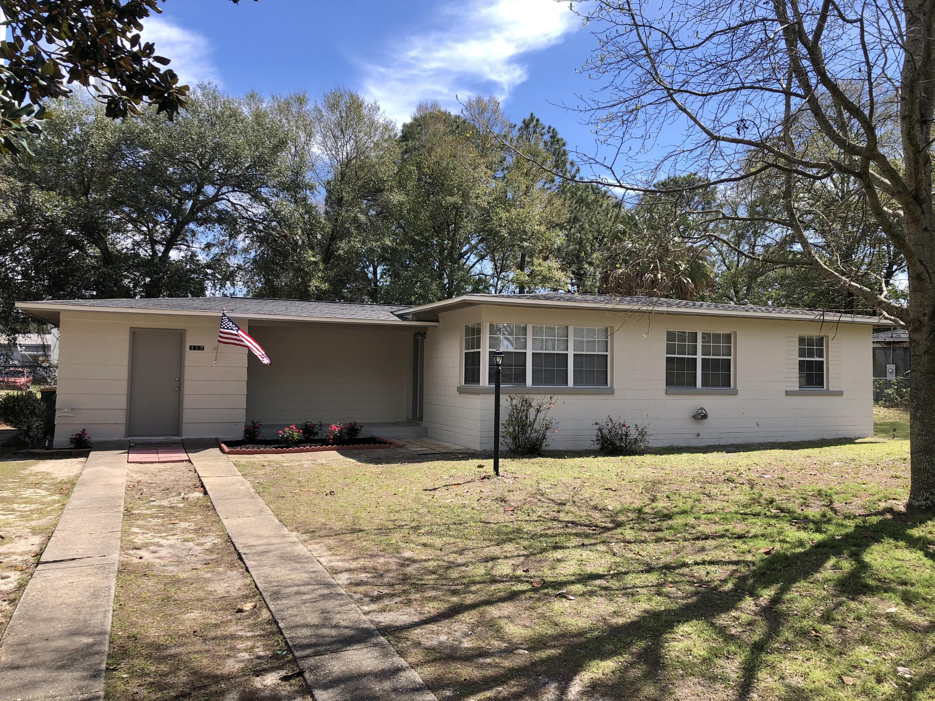 Appraised $10,000 over listing price! Back on the market at no fault of seller. Fully updated and move in ready home in the heart of Ft Walton beach! This lovely home features new roof, all new kitchen with stainless steel appliances, granite and modern backsplash, luxury vinyl flooring throughout living room and kitchen and carpet in bedrooms. This home sits on a big corner lot in a great location on Eglin Pkwy and South avenue, walking distance to many stores and restaurants. It has 3 bedrooms plus a bonus room that could be an office or playroom. There's additional storage/ laundry room off the bonus room. Large gated backyard and a storage shed for your tools and landscaping equipment. This home is close to both Eglin and Hurlburt field bases.