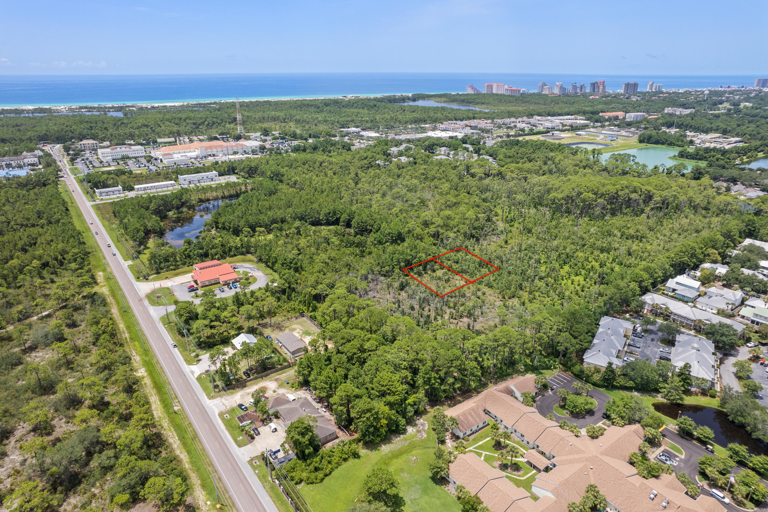 Within 3 miles to the nearest beaches. Located in Santa Rosa Beach off Mack Bayou Rd. Within 1/2 a mile to Sacred Heart Hospital and zoned mixed use. Adjoining lots #22 and #23 for a total of .556 acres with Combined Lot Dimensions 180'x135' and 12,110 Square Footage per lot. Contact Walton County zoning department and Walton County FL Code Of Ordinances for property usage.  Buyer to verify all.