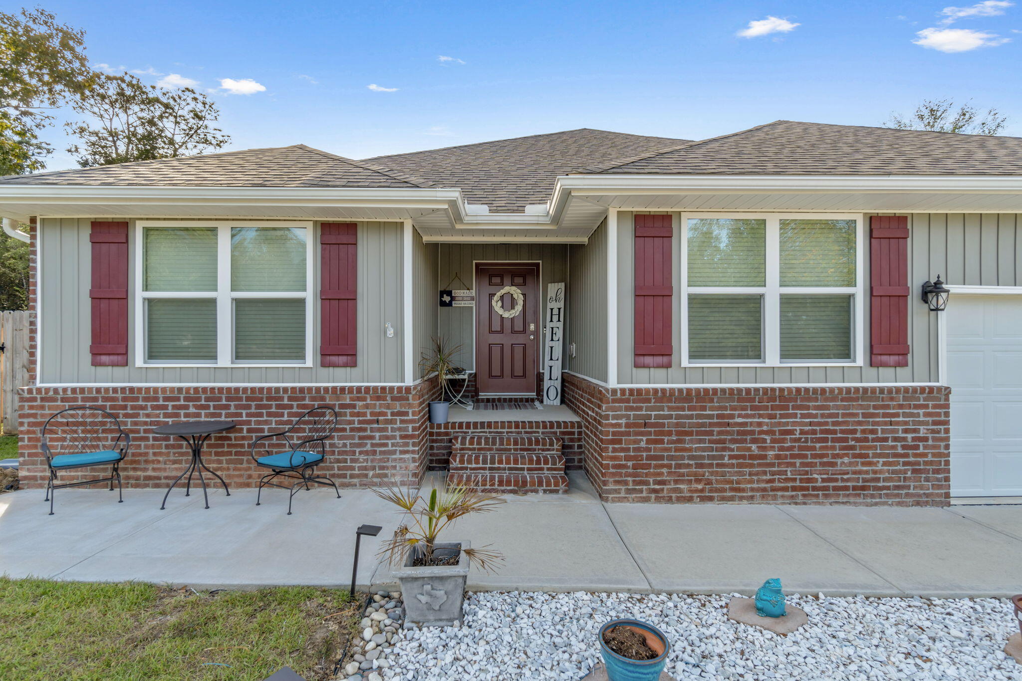 ***2.75% ASSUMABLE RATE AVAILABLE!!***
This gorgeous home is the outstanding Sawyer floor plan built in 2020 by DR HORTON located in Ashtin estates. 
The home features:
*Brick and hardy board exterior on a large private full fenced ½ acre lot
*5 spacious bedroom, 3 bathroom
*Open floor plan great entertaining and family gatherings 
*Covered patio leading to the huge fence back yard
*Oversized yard building great for storage and projects
*Wood look LVP flooring throughout all common areas with carpet in the bedrooms. 
*Spacious kitchen with large island, stainless steel appliances, corner pantry, tons of cabinets
*Separate dining area AND a breakfast area *Separate floor plan allowing privacy for primary suite!
*Upgraded lighting, fans and faucets throughout.
*Large laundry room with newly installed cabinetry.
*Paved pad with fire pit perfect spot for a smores roast in the front of the home complete with electrical outlets.
*Homesite large enough to park RV and/or boat with no HOA restriction.
*Oversized garage with metal storage units.
*Gutters install recently ($3500)
*Smart Home Connect Technology System Package as well as additional exterior lighting allow max. safety and security.
Everything a large family needs to experience what Florida has to offer!