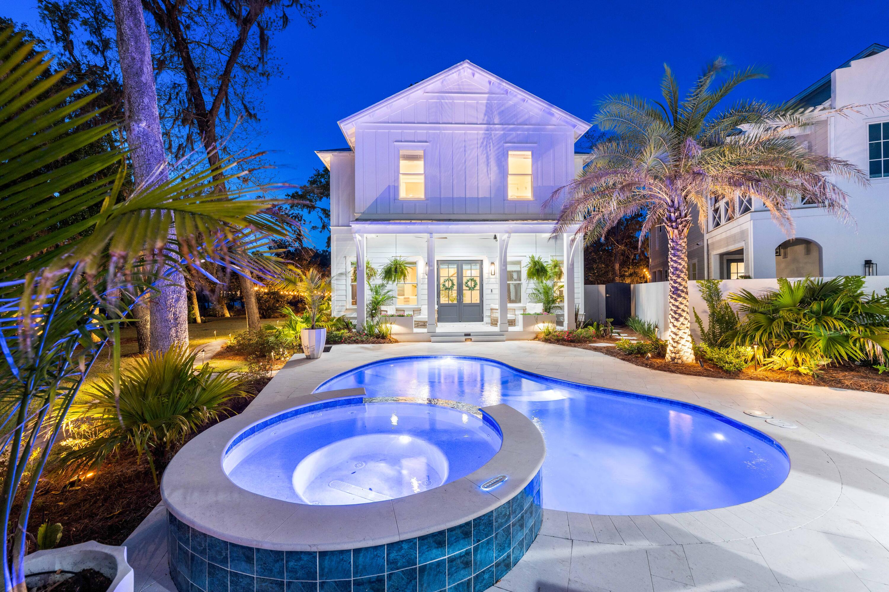 Welcome to 85 Beacon Point Dr, Santa Rosa Beach, FL—a recently constructed waterfront masterpiece, elegantly poised on a generous .43-acre lot with extraordinary landscaping and stately old oak trees that frame the property. This 2022 home marries luxurious living with the natural beauty of its coastal environment, offering a private retreat with unmatched amenities.

Step into a life of unparalleled luxury with your own waterfront haven, featuring a private dock, deep water access, and a boat lift for easy exploration of the open waters. The property's stunning outdoor living space is designed for the ultimate in entertainment and relaxation, boasting a heated saltwater pool and hot tub, a beautifully crafted outdoor kitchen with a cozy outdoor fireplace, and a breathtaking fire pit area along the water's edgeperfect for evening gatherings under the stars.

The interior of the home radiates a vibrant coastal vibe, with a well-appointed library area, beautifully designed chef's kitchen with butler's pantry, and bespoke built-in bunks on the second floor, creating spaces that blend comfort with chic elegance. 

Above the spacious three-car garage, complete with a sleek new epoxy floor, lies a luxurious 800 sq ft guest house. This additional living space features a full bedroom and bathroom plus a fitness room, offering guests an elegant blend of comfort and privacy.

This home delights with its attention to detail, from the captivating landscape lighting that illuminates its architectural beauty at night to the meandering sidewalks designed for quiet strolls around your personal paradise.

85 Beacon Point Dr is more than just a home; it's a waterfront lifestyle offering, designed for those who desire the very best.