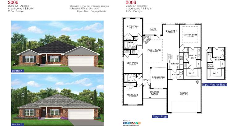 Nanterre subdivision homes come fully sodded and landscaped with irrigation systems. Homes are 4 sided brick with architectural shingles, hurricane storm panels and sturdy raised panel steel garage doors with openers. The neighborhood also boasts European style street lights. Adams homes interior include bull nosed corners in the formal areas, 5 inch baseboards, ceiling fans in the master bedroom and living areas(add'l rooms are braced and wired for them), 2 panel Cheyenne doors or equivalent, orange peel walls and knock down ceilings. This only highlights a few of the many features that Adams homes has to offer.