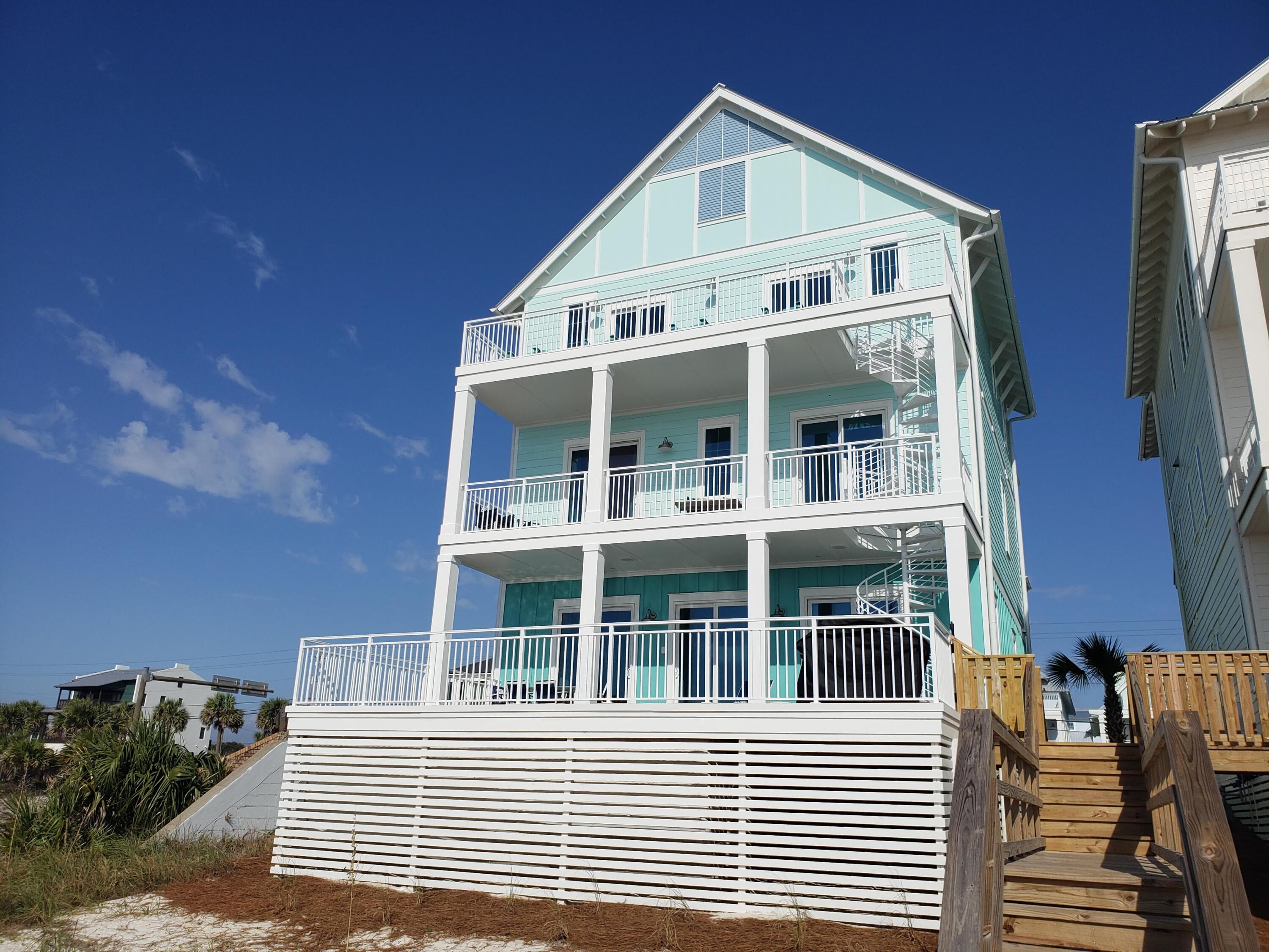 This stunning Gulf front home features views from almost every window! With an unobstructed view of the Gulf to both directly to the south and across 2500 feet to the West, plus all the fun the Margaritaville lifestyle has to offer, this home is arguably the best of Bay County! This home is the largest home in the Margaritaville Beach Cottage Resort. Watch the sun set from all 3 levels of this new construction, 6 bedroom plus bunks, 6 ½ bath home. Margaritaville Beach Cottage Resort offers homeowners a chance to live the dream of owning at Margaritaville and the opportunity to share that dream with vacationers eager to book a stay here! You'll have a hard time deciding which way to enjoy the water first! You can relax in your private 8 x 17 pool overlooking the Gulf, enjoy the huge resort pool, take a trip around the 425 ft long lazy river or walk just a few steps down your private dune walkover to the emerald green waters of the Gulf.