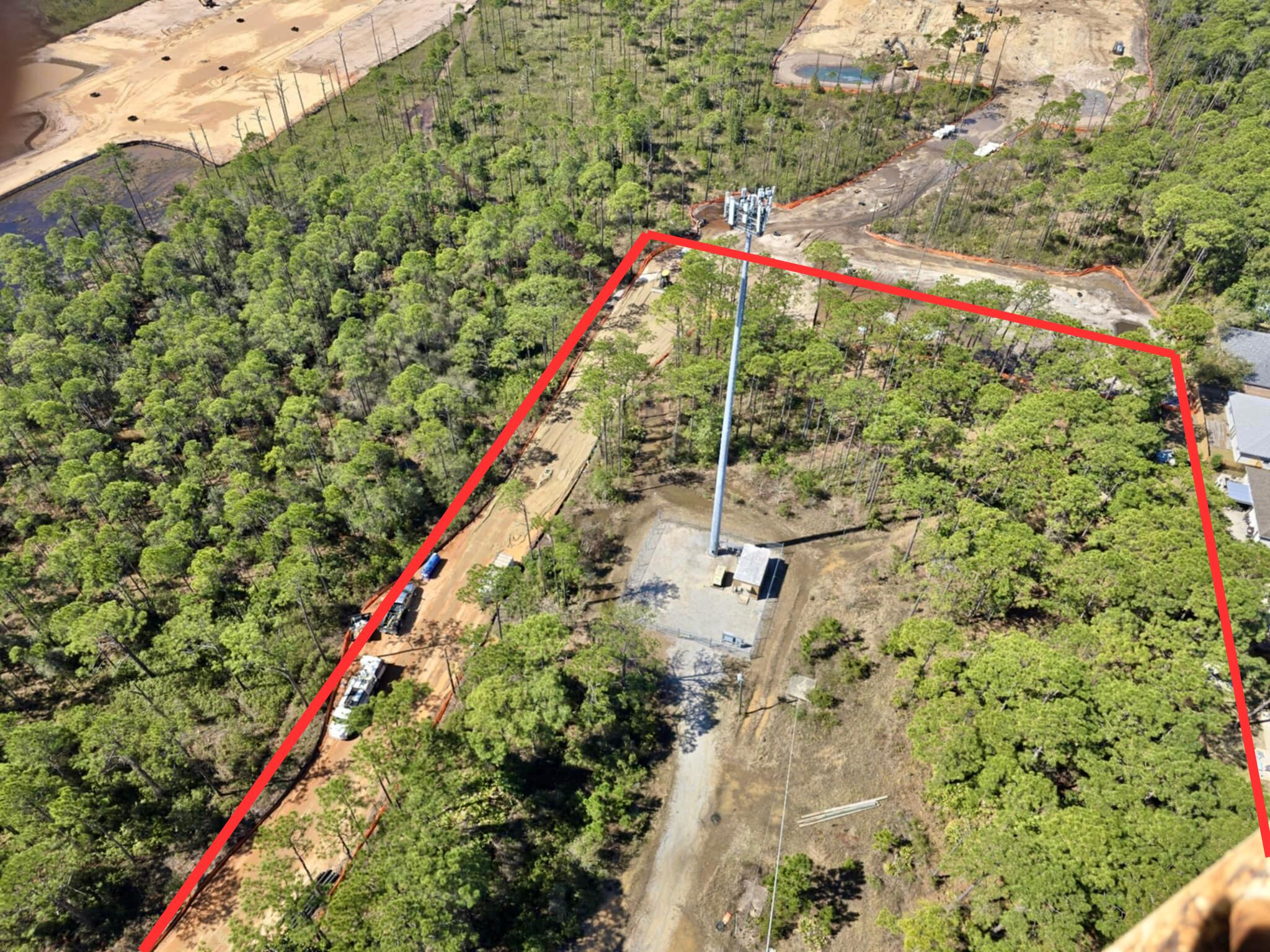Zoned as ''Neighborhood Infill'' - Ideal development parcel on a fully buildable 4.24-acres with extensive 331 feet of direct frontage on Goldsby Rd. This partially cleared and level property offers exceptional access and development potential. Excellent utility infrastructure, fiber connectivity, and safety features. No wetlands.Key coastal amenities. Adjacent new townhome site for added context. Seller coordinating tower decommissioning. This site sits in a high-growth corridor with strong long-term upside. New 20' wide private asphalt road with a 5' sidewalk and streetlights (within a 33' easement along the southern boundary).

Existing fire hydrant, active electrical service, and fiber optics from both AT&T and Uniti Fiber.

The property sits adjacent to a newly approved 42-townhome development on a neighboring 5-acre site, signaling continued growth and rising demand in the area.

Whether you're a builder, investor, or someone looking to acquire land in proximity to the best of South Walton, this is a turn-key opportunity with infrastructure, and zoning all working in your favor.