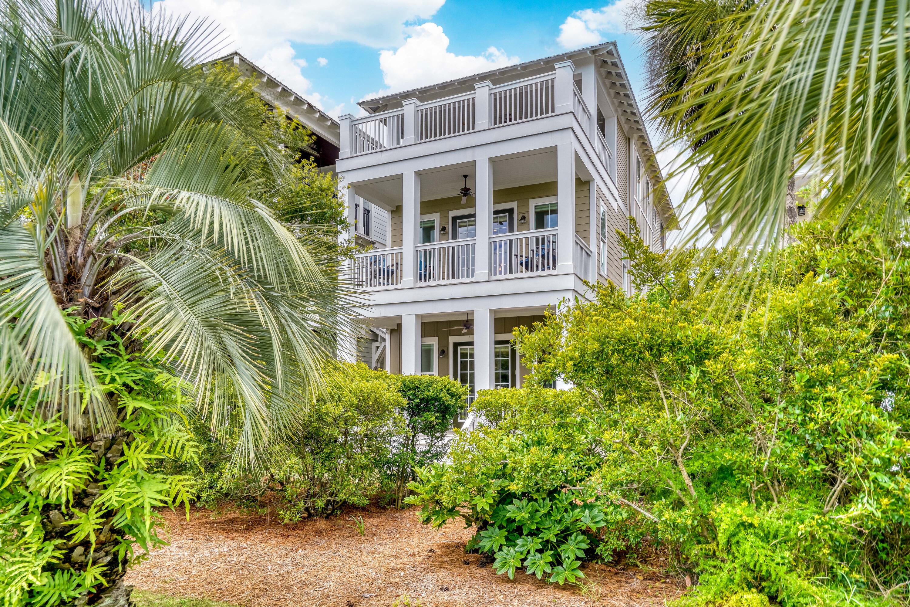 Under contract with kick out clause- WATCH SUNSETS FROM 3rd floor OUTDOOR KITCHEN w/ GULF VIEWS. This ''Better Built'' home has white wood walls, wood Oak flooring, & HUGE PORCHES on each level. FIRST FLOOR MASTER SUITE has LUXURIOUS BATH & French doors open onto SC greenway on SCENIC HWY 30-A!  Walk across to the BEACH or take a short stroll to the 12,000 sf LAGOON POOL. Another guest suite on the 1st floor & laundry. 2nd floor has CHEF'S KITCHEN w/ all the newest appliances & great storage, breakfast bar & OPEN LIVING AREA w/ large open porch. Guest suite w/ bath on this floor also. 3rd floor has DEN & another
Guest Suite. FRESHLY PAINTED INSIDE & OUT, this PRISTINE HOME has NEVER BEEN RENTED & is like NEW! STEPS TO ALYS & ROSEMARY BEACH's amenities without the PRICE TAG!