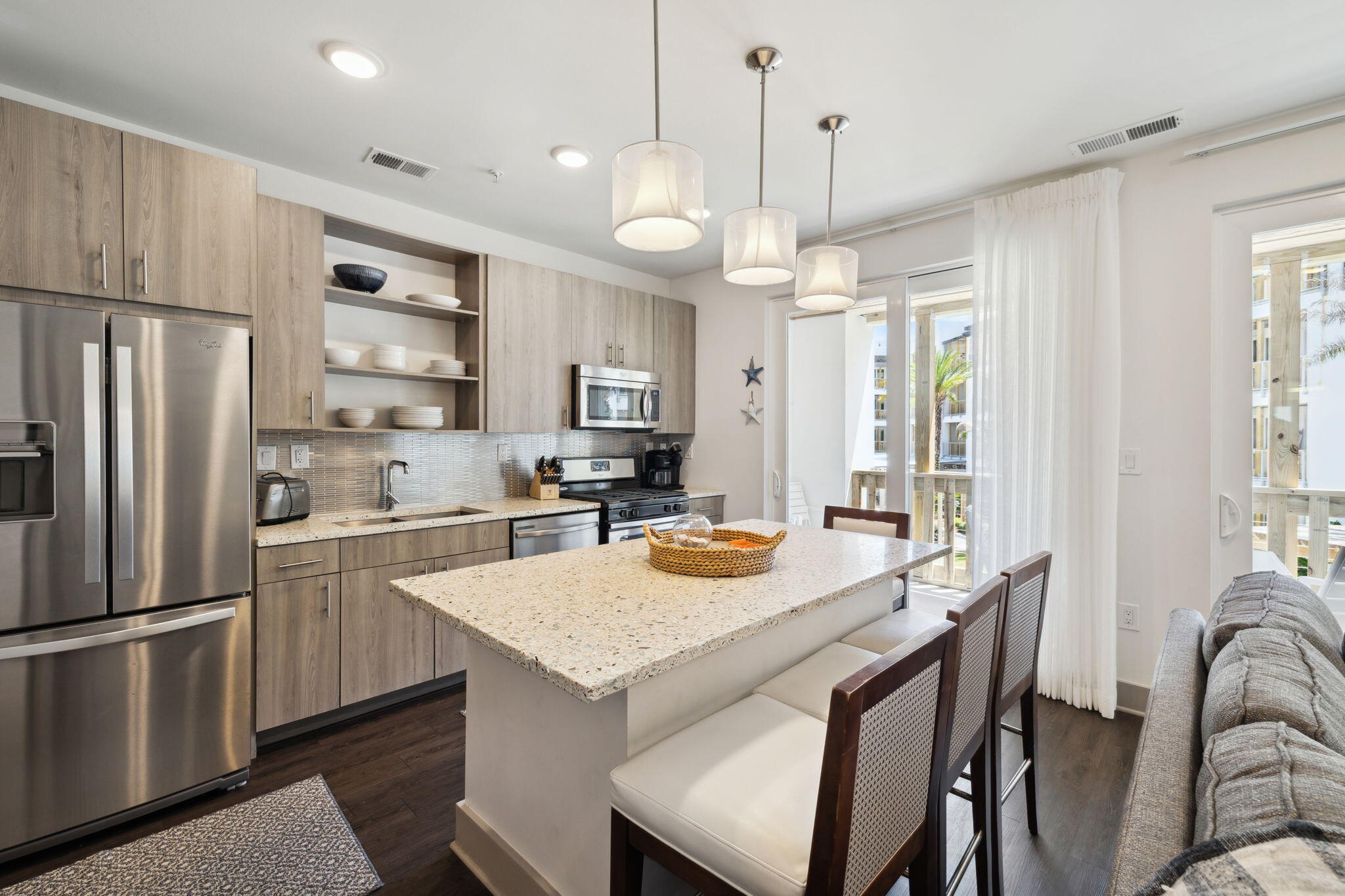 Welcome to Unit 325 at The Pointe on 30A, where modern luxury meets coastal charm in one of the most sought-after communities on Florida's Scenic Highway 30A. This beautifully appointed 2-bedroom, 2-bathroom condo offers the perfect blend of comfort and elegance—ideal for a relaxing beach retreat or a high-performing vacation rental.

Step inside to discover a spacious open-concept living area filled with natural light, high-end finishes, and contemporary coastal décor. The chef-inspired kitchen features quartz countertops, premium stainless steel appliances, and a large island with seating—perfect for entertaining or enjoying casual meals. The primary suite offers a peaceful escape with a spa-like en-suite bathroom, complete with dual vanities, a soaking tub, and a walk-in shower. The second bedroom is equally inviting, with easy access to the second full bathroom, making it ideal for guests or family.

Enjoy your morning coffee or evening cocktails from the private balcony, overlooking the lushly landscaped resort grounds.

Community Highlights:

Resort-style pool with cabanas and hot tub

Rooftop terrace with gulf views

Fitness center

On-site dining and café

Secure entry and elevator access

Prime location just steps from Rosemary Beach and the sugar-white sands of 30A

Whether you're looking for a luxurious vacation home, investment property, or your own slice of paradise, Unit 325 at The Pointe is a standout opportunity in the heart of 30A.