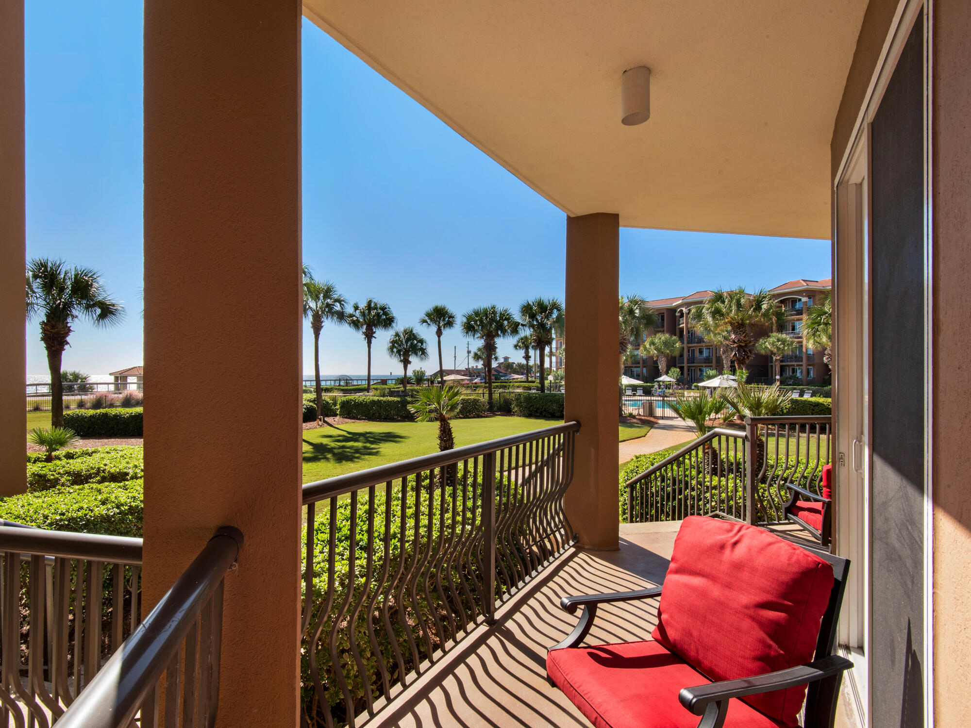 This low-density coastal retreat offers five-star amenities and is among the most highly sought after resort along Scenic Gulf Drive. The sprawling residence features three covered patios with private stairs leading directly to the pool and beach just steps from your back door. Included with your purchase are TWO garage parking spaces and a coveted locked storage cage for all your toys. Sun-filled rooms with walls of windows that capture endless blue skies and sparkling aqua waters.Showcasing today's sought-after warm stained wood cabinetry, solid wood furnishings, and quality finishes throughout. Gulf-front en-suite bedrooms with 3 1/2 baths. Beautifully decorated with soothing colors perfect for your stay-cation! Enjoy sweeping southwest gulf views and breathtaking sunsets overlooking the community amenities which include nearly 500 feet of private beach, a resort-style pool with spa, fitness center, and owner clubhouse securely fenced and gated. Ideally located along 6 miles of sidewalks for biking and walking, as well as easy access to restaurants, shops, and live music venues.