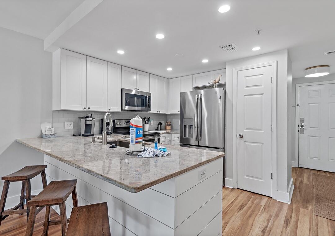 10% down purchase option! Deeded beach access! Luxury Coastal Living Across from the Beach — Fully Remodeled & Rental-Ready!

Welcome to Ciboney 3014, an elegantly reimagined 2BR/2BA luxury condo located just steps from the sugar-white sands of Miramar Beach. This beautifully updated third-floor residence blends modern sophistication with effortless beachside comfort—perfect as a serene personal escape or a high-performing investment property.

Premium Features & Finishes - 
Step inside to discover a stunning modern kitchen featuring stainless steel appliances, white storybook cabinetry, custom subway-tile backsplash, shiplap accents, and a chic breakfast bar. The stylish décor and upscale furnishings create an inviting, turn-key environment for both owners and guests. Read more... A separate laundry room adds convenience and functionality.

Indoor-Outdoor Luxury
Unwind on the spacious private balcony, where you can savor vivid sunsets and gentle evening breezes after a perfect day at the beach. The open living and dining area offers ample room for relaxing or entertaining, comfortably accommodating families and groups of up to six.

Thoughtful Sleeping Arrangements

Master Suite: King bed

Guest Bedroom: Full + Double bed

Living Room: Sleeper sofa

Resort-Style Amenities
Ciboney Condominiums offers exceptional amenities, including:

Deeded gated beach access directly across the street

Seasonally heated pool

Two lighted tennis courts

BBQ/picnic area

Fenced dog park

Elevators & plentiful parking

Unbeatable Location
Just a block from the iconic Pompano Joe's, where fresh seafood and beachfront views await. Jet ski, parasailing, and paddleboard rentals are right at the shoreline. Nearby attractions include Silver Sands Premium Outlets, Destin Commons, and access to the famed Dolphin Reef, a favorite spot for snorkelers and adventurers.

Whether you're seeking an upscale beach retreat or a high-yield rental property, Ciboney 3014 delivers the perfect blend of luxury, convenience, and coastal charm.

Your perfect Miramar Beach escape starts here. Let the Gulf lifestyle begin.